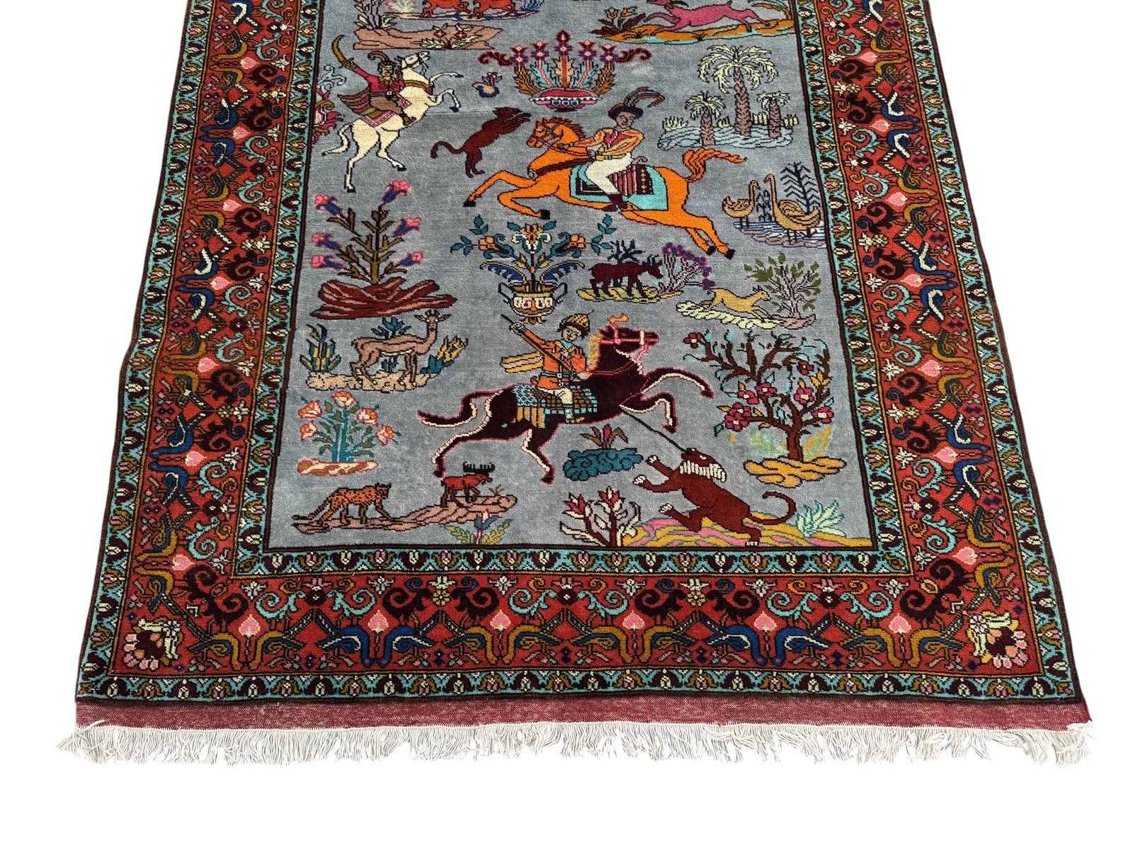 Handmade Traditional Afghan Pictorial Balochi Rug   203 CM x 132 CM SK#1479