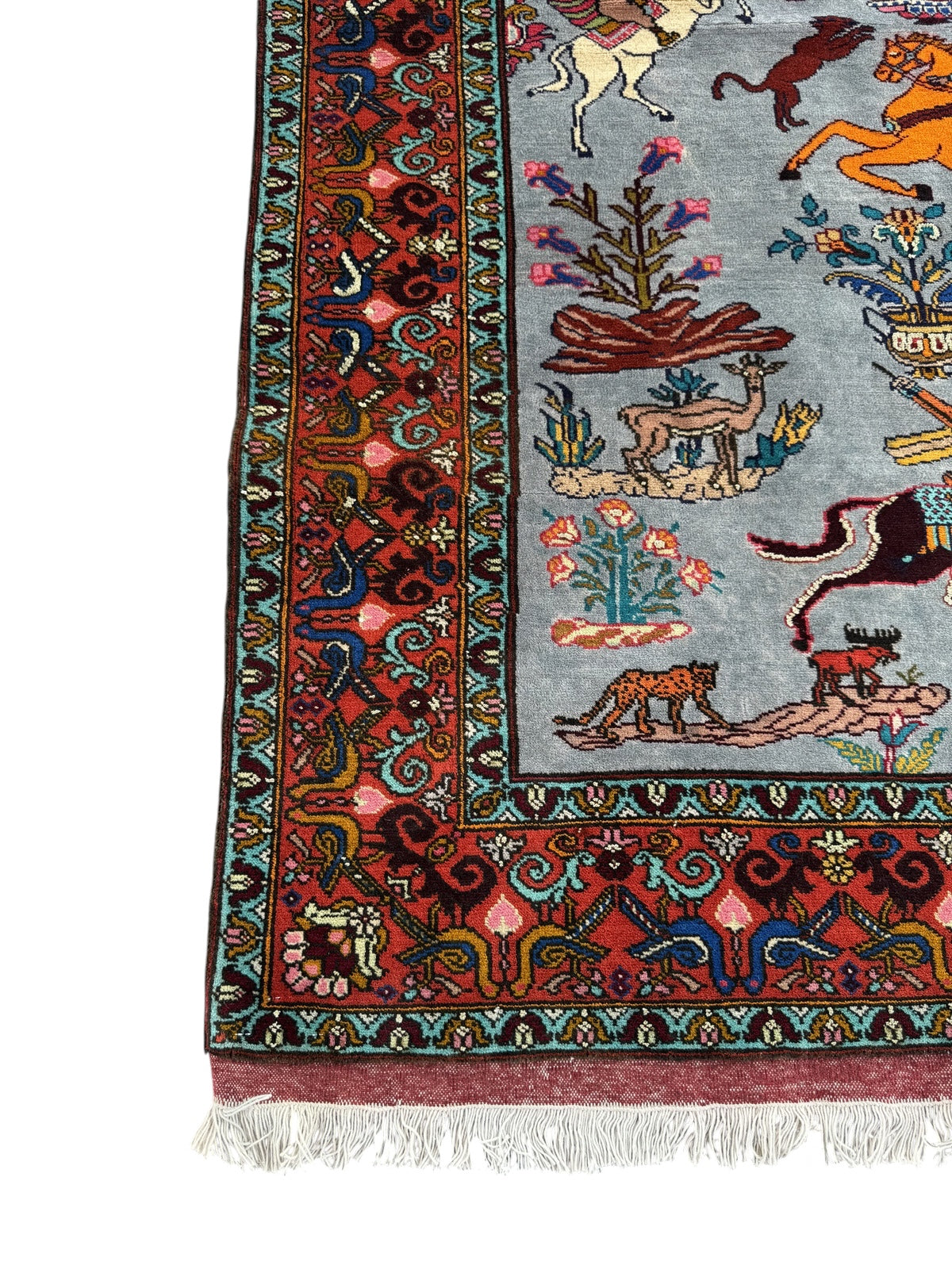 Handmade Traditional Afghan Pictorial Balochi Rug   203 CM x 132 CM SK#1479