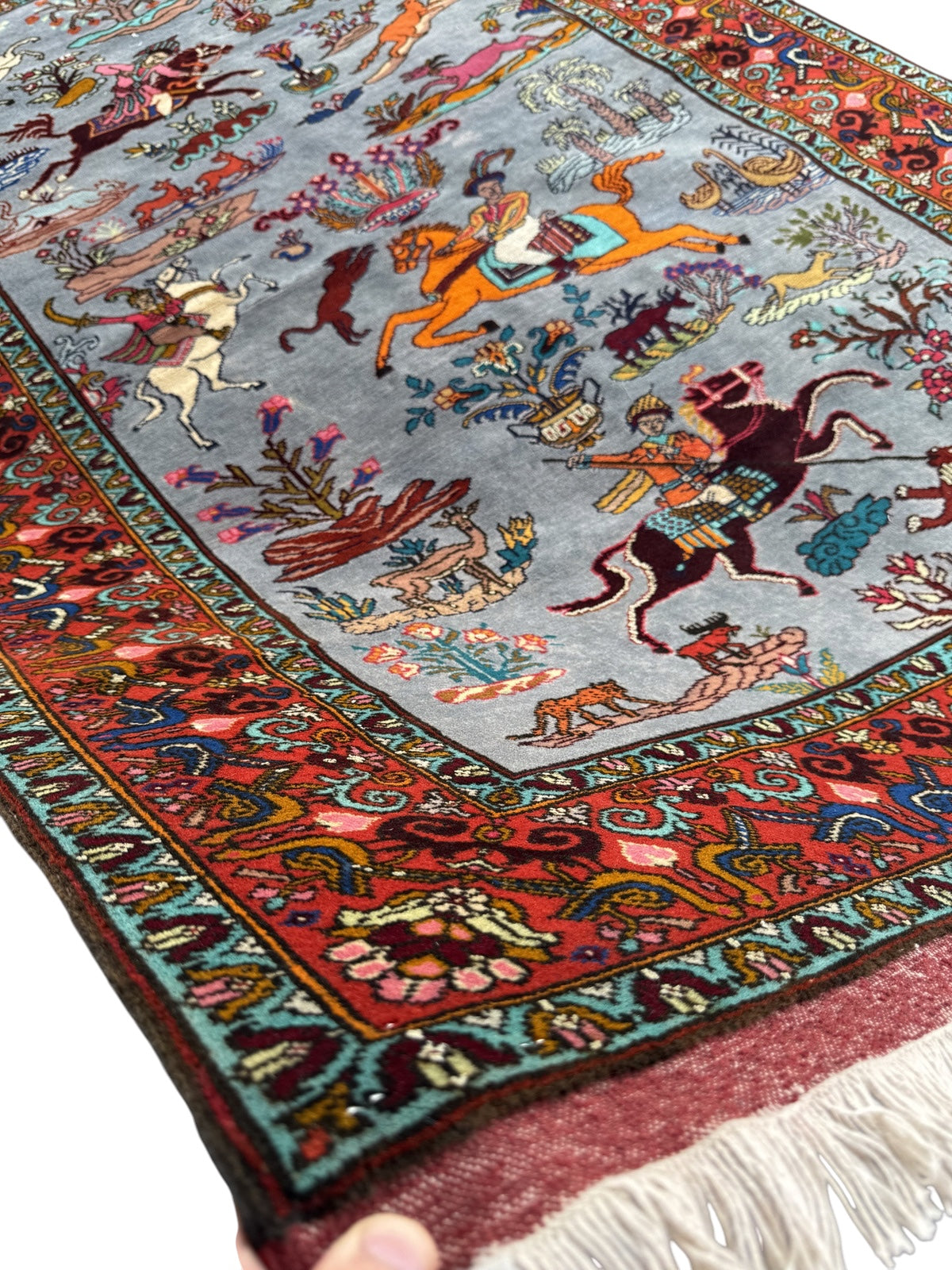 Handmade Traditional Afghan Pictorial Balochi Rug   203 CM x 132 CM SK#1479