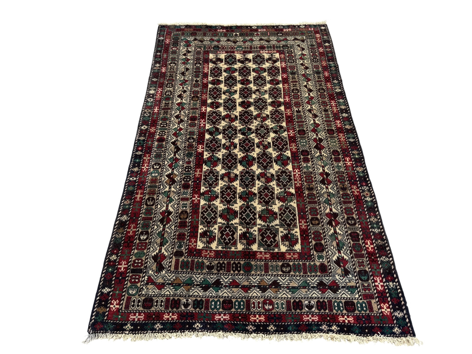 Handmade Traditional Afghan Balochi Rug 195 CM x 116 CM SK#1480