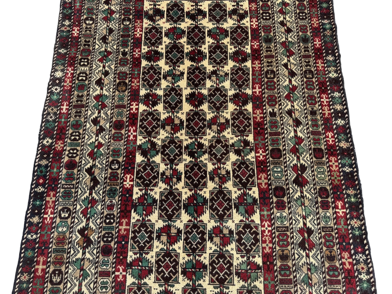 Handmade Traditional Afghan Balochi Rug 195 CM x 116 CM SK#1480
