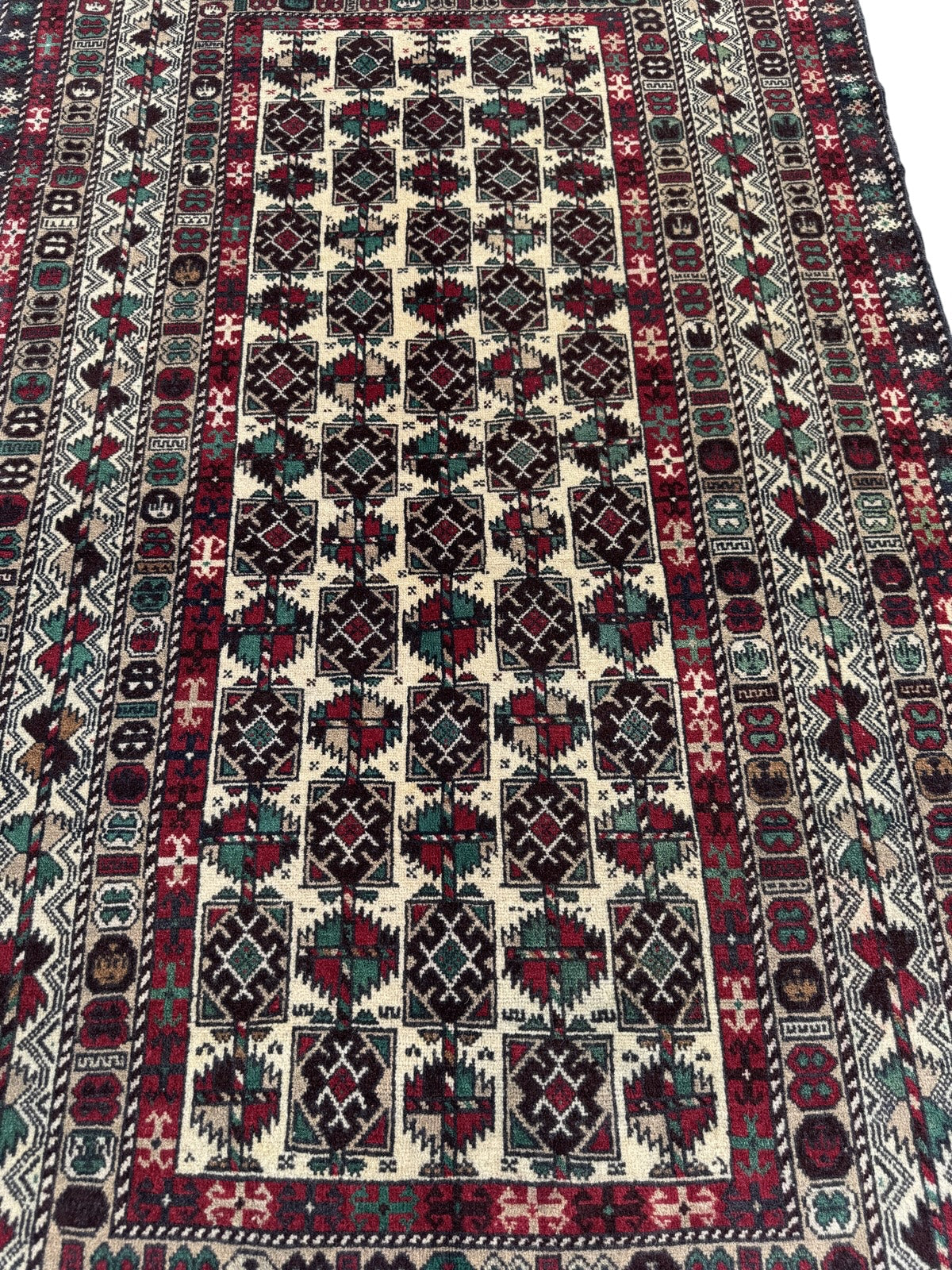 Handmade Traditional Afghan Balochi Rug 195 CM x 116 CM SK#1480