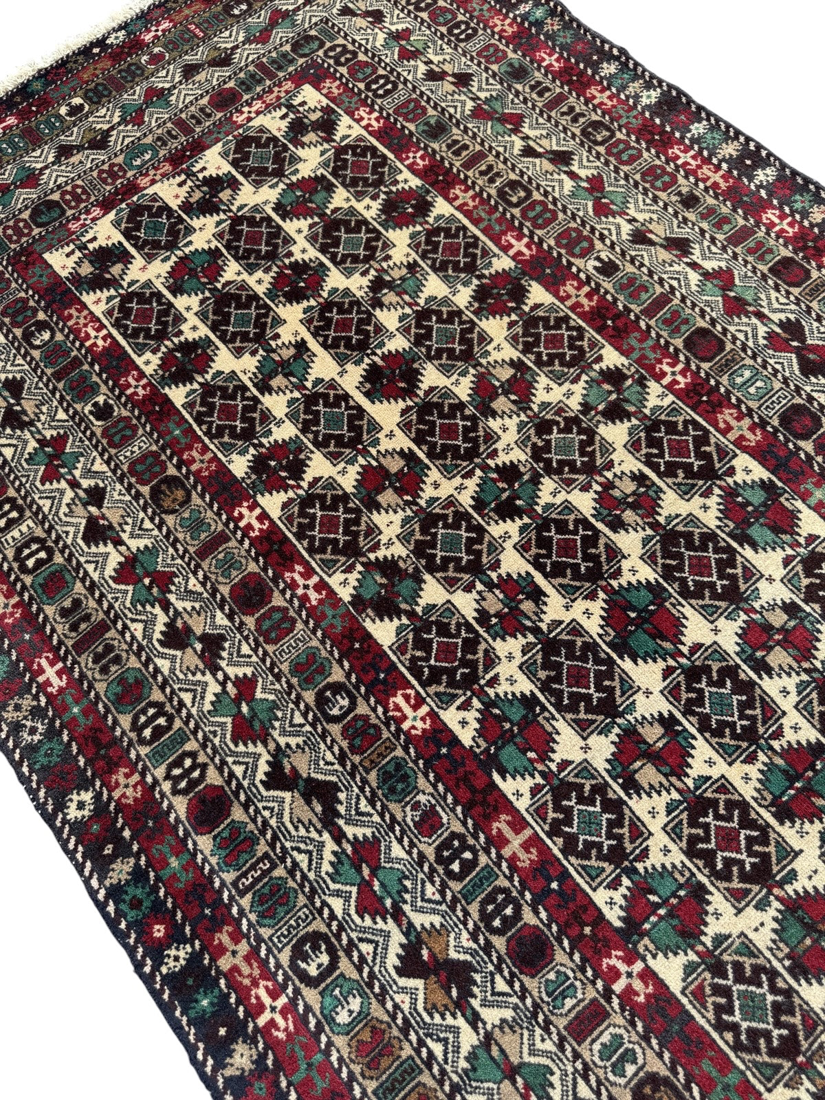 Handmade Traditional Afghan Balochi Rug 195 CM x 116 CM SK#1480