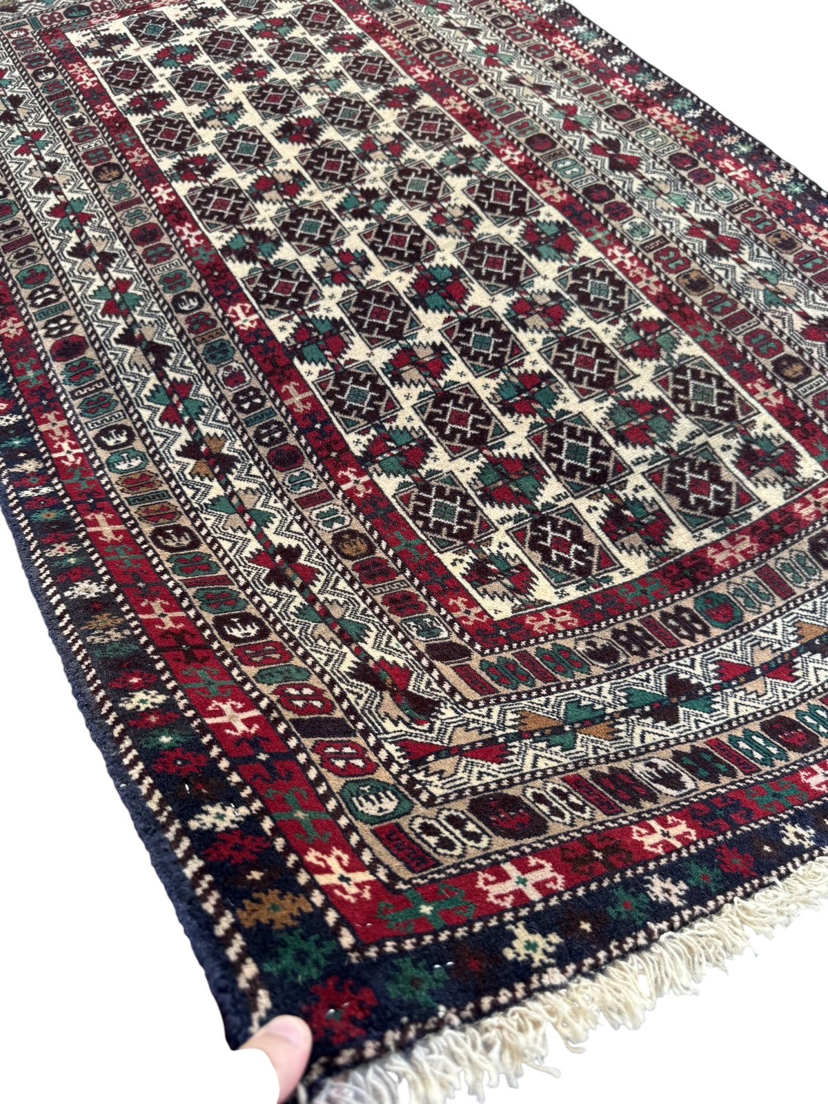 Handmade Traditional Afghan Balochi Rug 195 CM x 116 CM SK#1480