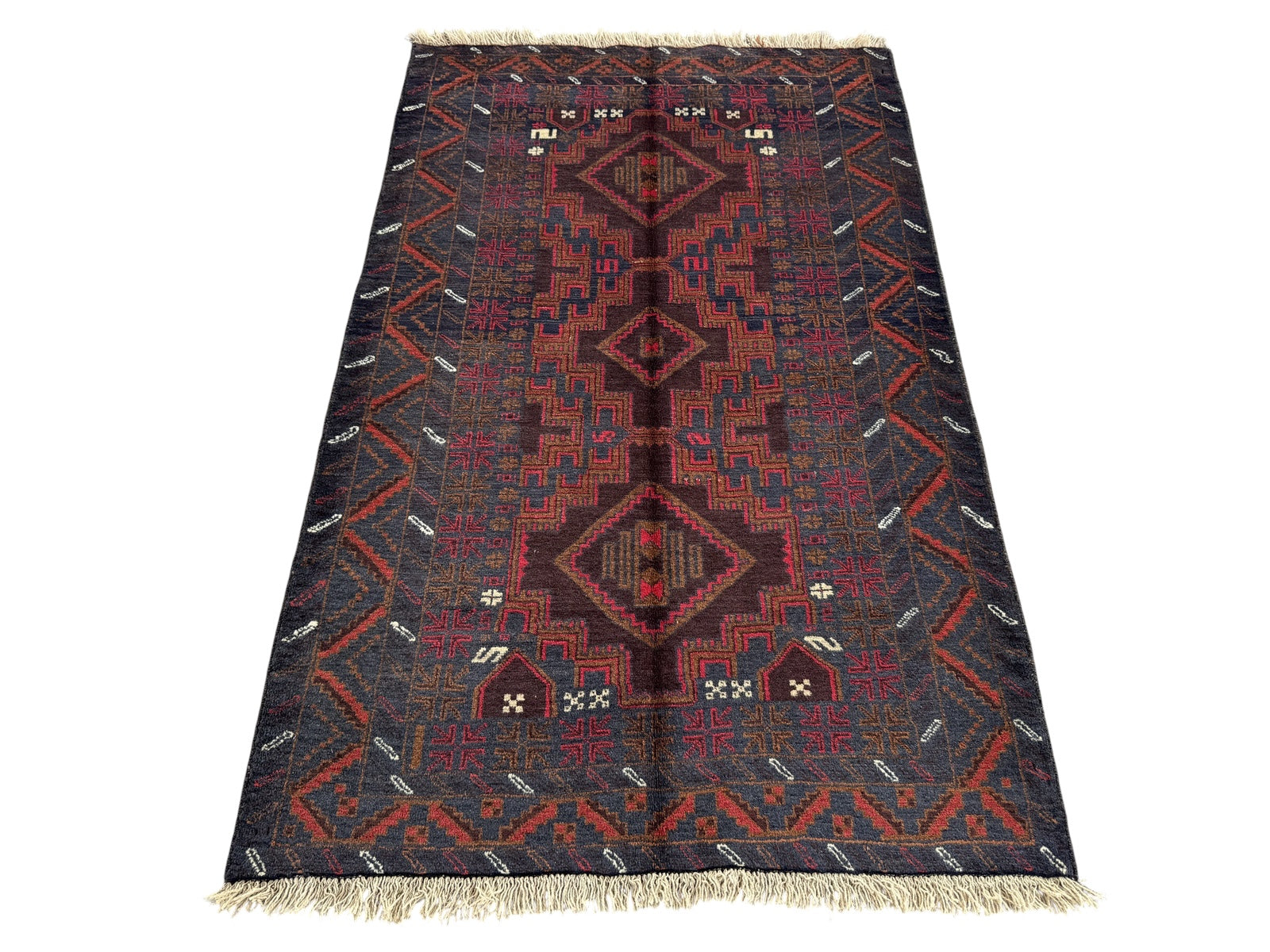 Handmade Traditional Afghan Balochi Rug 187 CM x 115 CM SK#1481