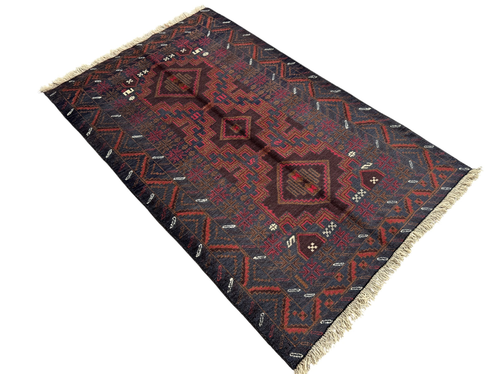 Handmade Traditional Afghan Balochi Rug 187 CM x 115 CM SK#1481