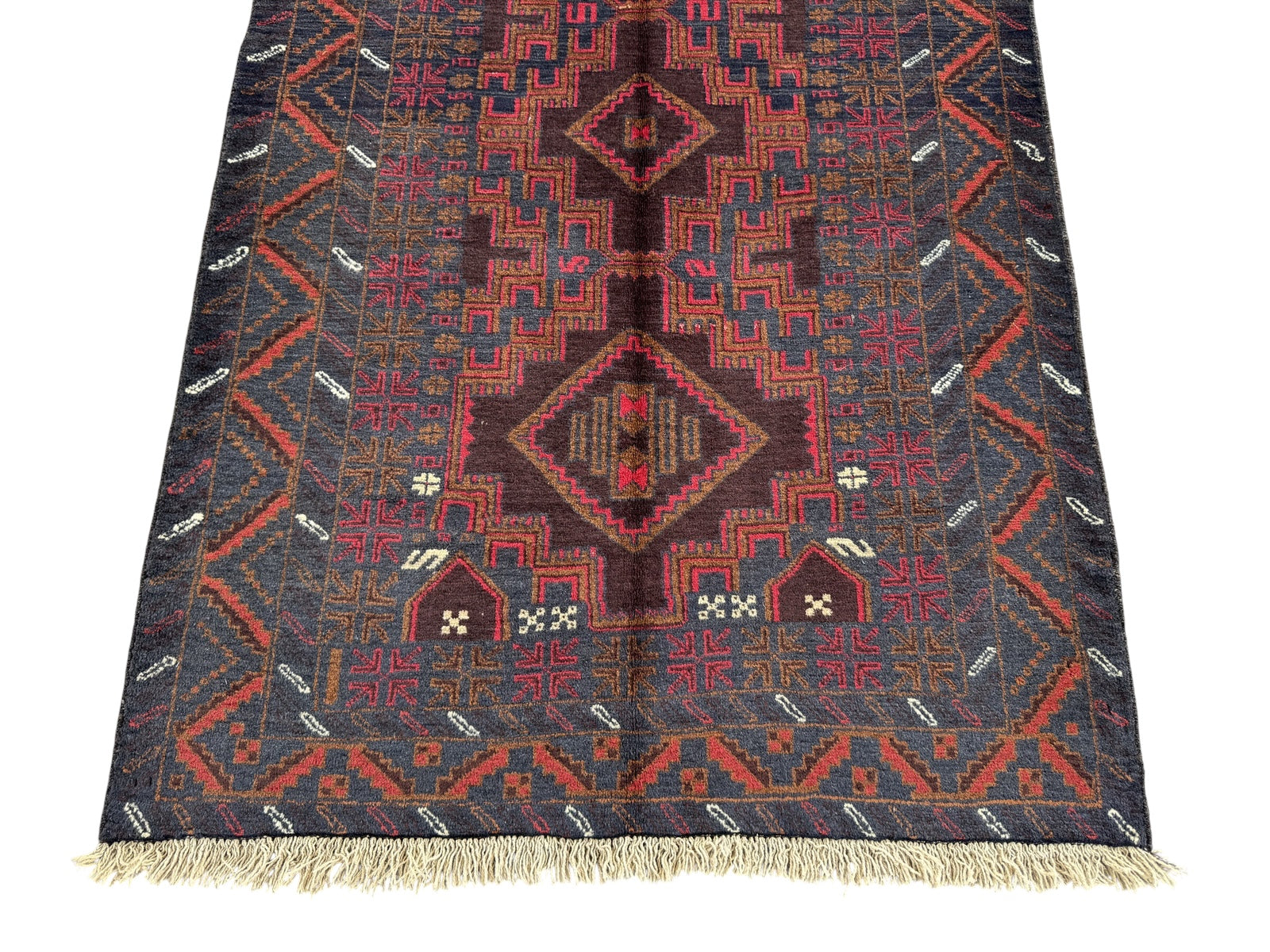 Handmade Traditional Afghan Balochi Rug 187 CM x 115 CM SK#1481