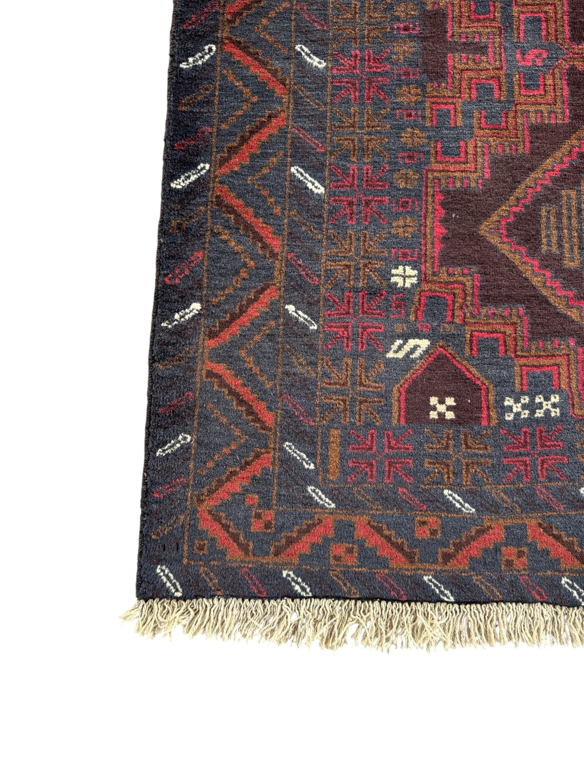 Handmade Traditional Afghan Balochi Rug 187 CM x 115 CM SK#1481