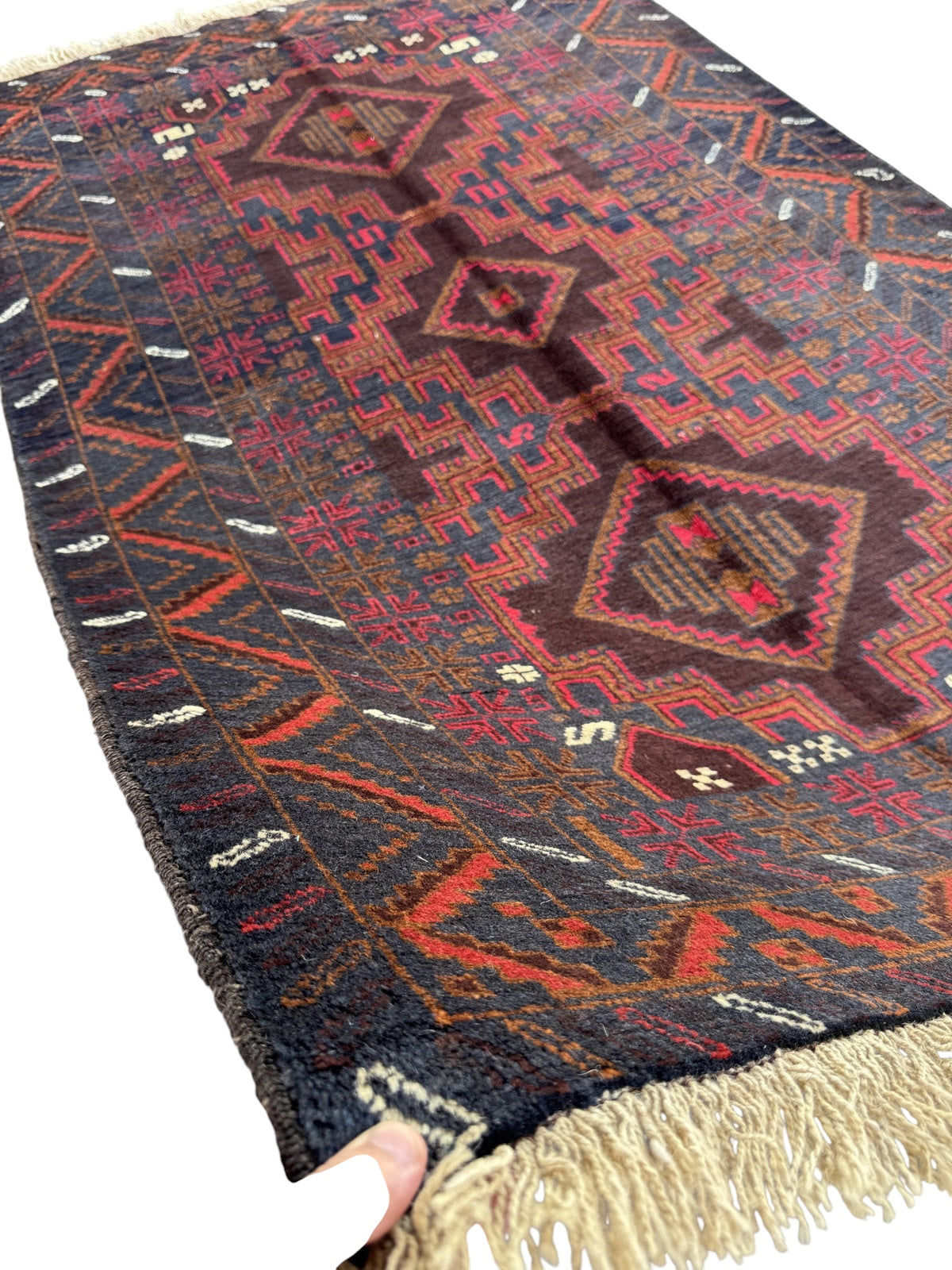 Handmade Traditional Afghan Balochi Rug 187 CM x 115 CM SK#1481