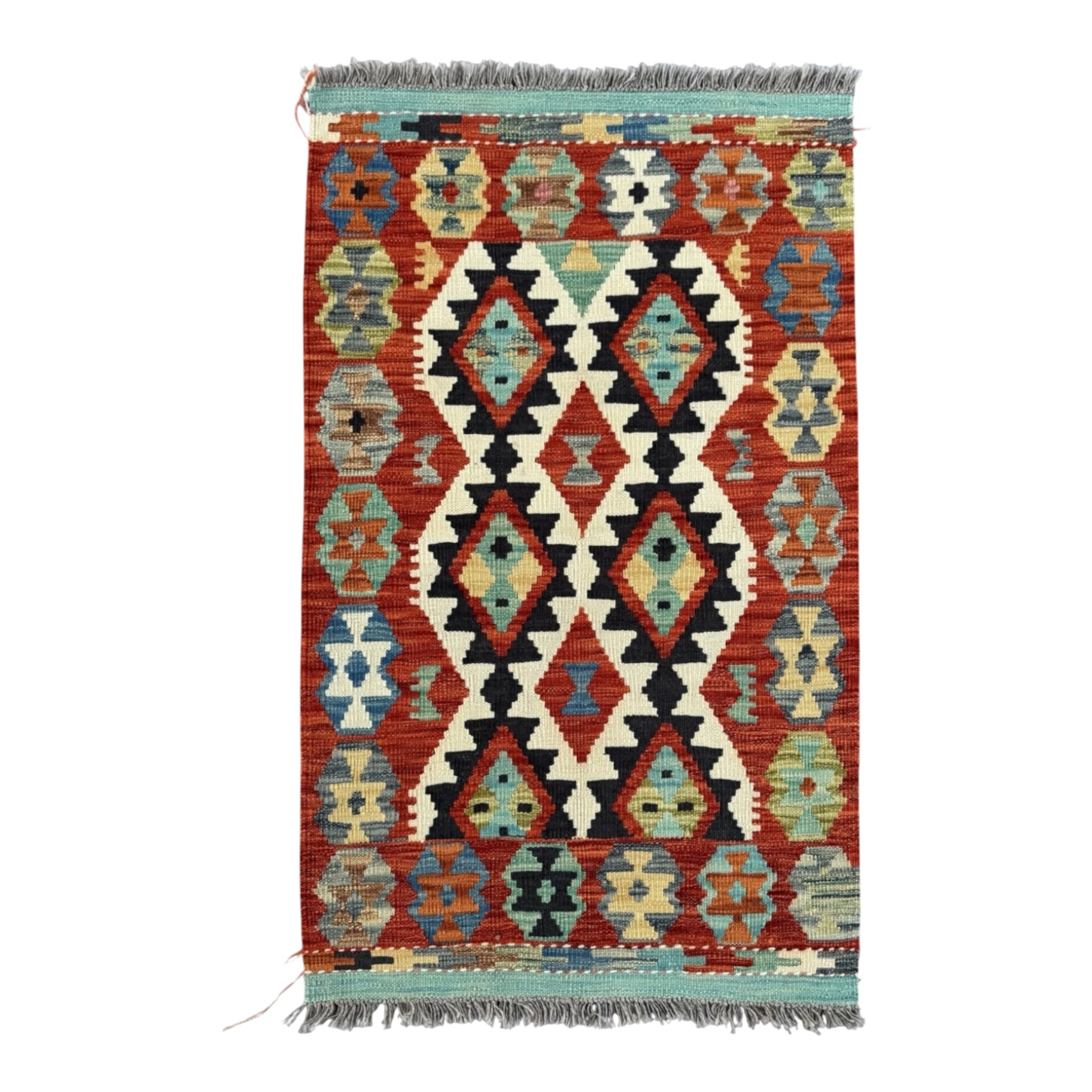 Handmade Afghan Kilim Rug 133 CM x 80 CM Sk#1447