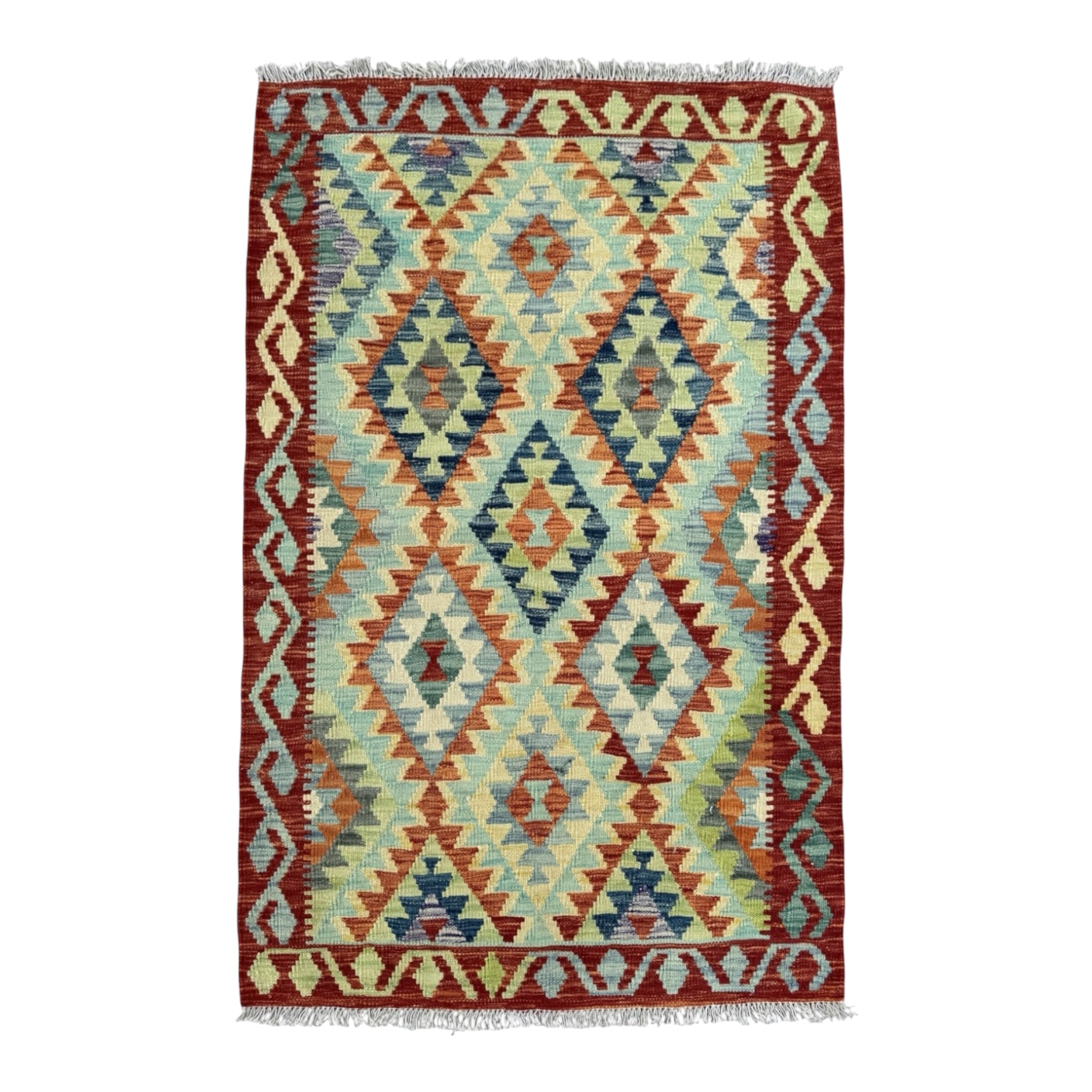 Handmade Afghan Kilim Rug 144 CM x 101 CM Sk#1448