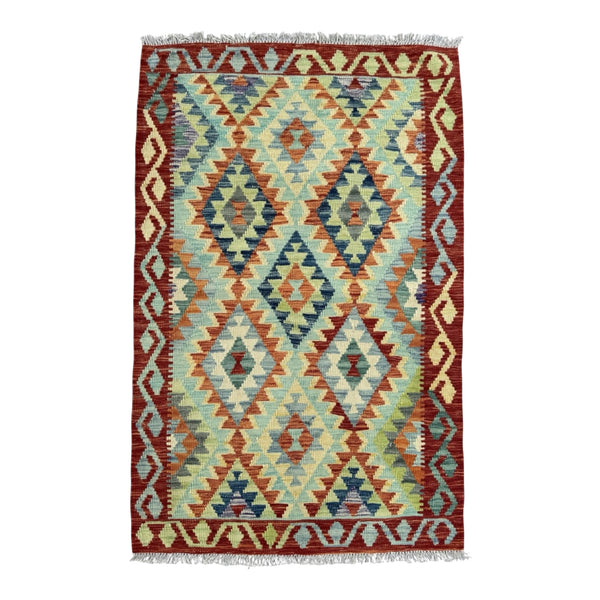 Handmade Afghan Kilim Rug 144 CM x 101 CM Sk#1448