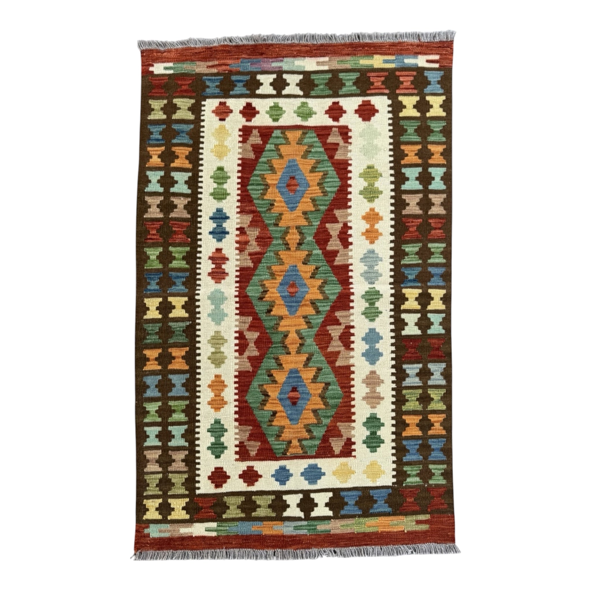 Handmade Afghan Kilim Rug 145 CM x 100 CM Sk#1449