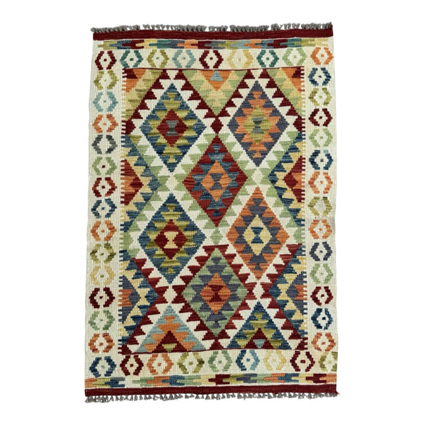 Handmade Afghan Kilim Rug 142 CM x 103 CM Sk#1451