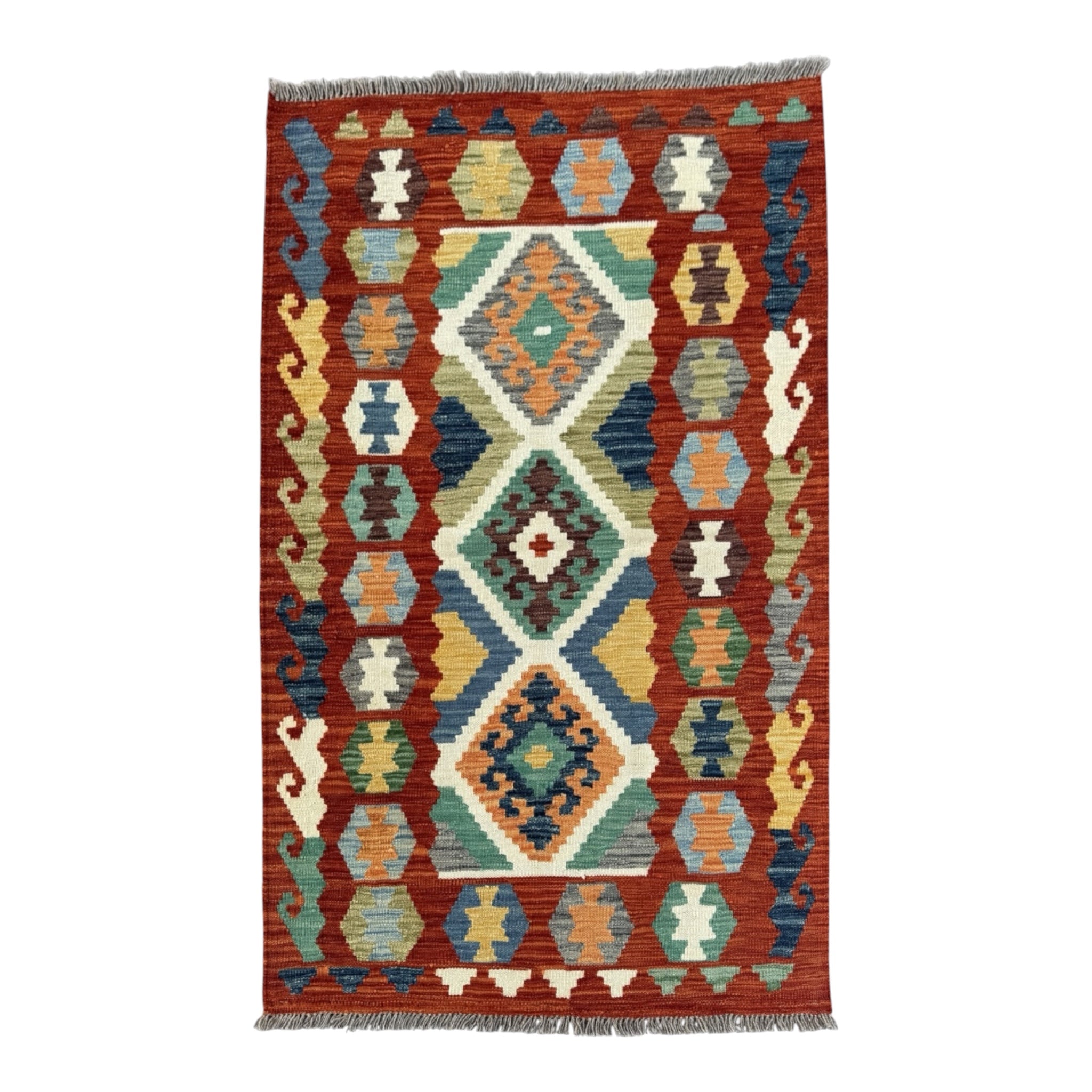 Handmade Afghan Kilim Rug 150 CM x 102 CM Sk#1452
