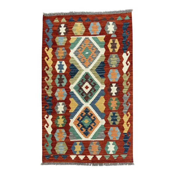 Handmade Afghan Kilim Rug 150 CM x 102 CM Sk#1452