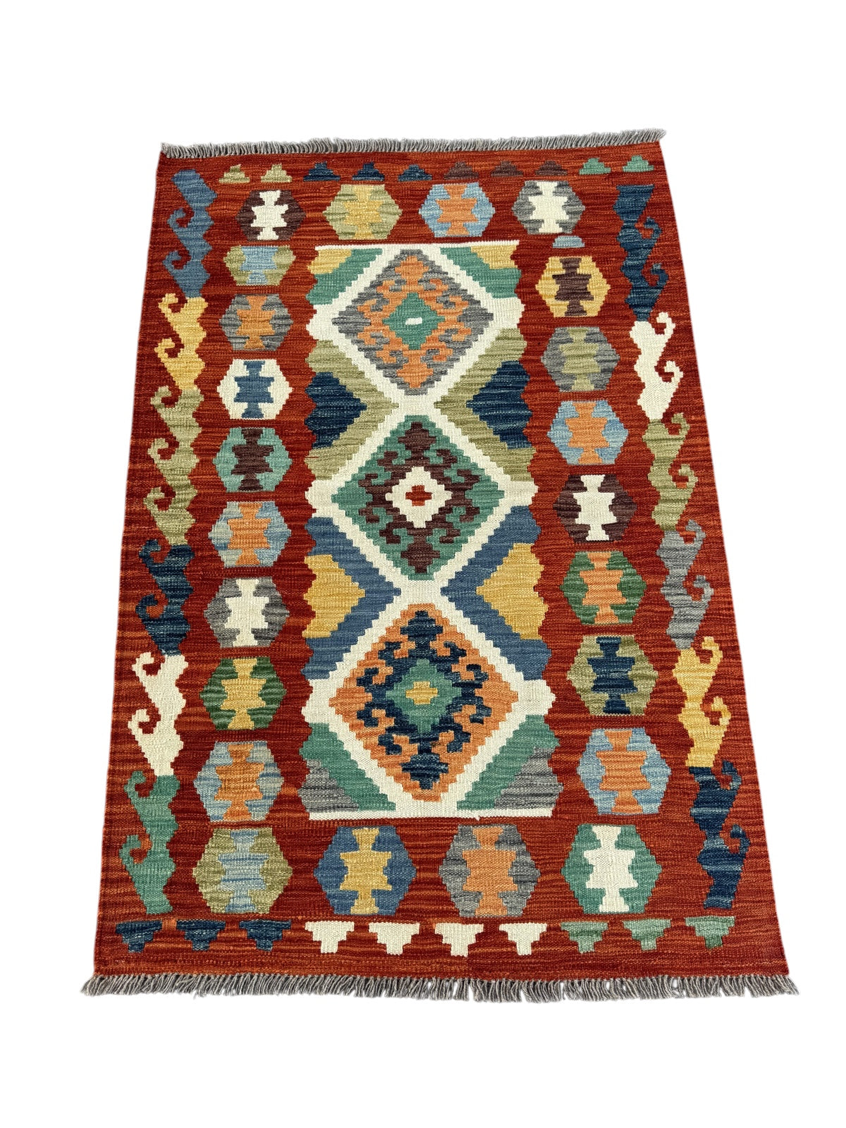 Handmade Afghan Kilim Rug 150 CM x 102 CM Sk#1452