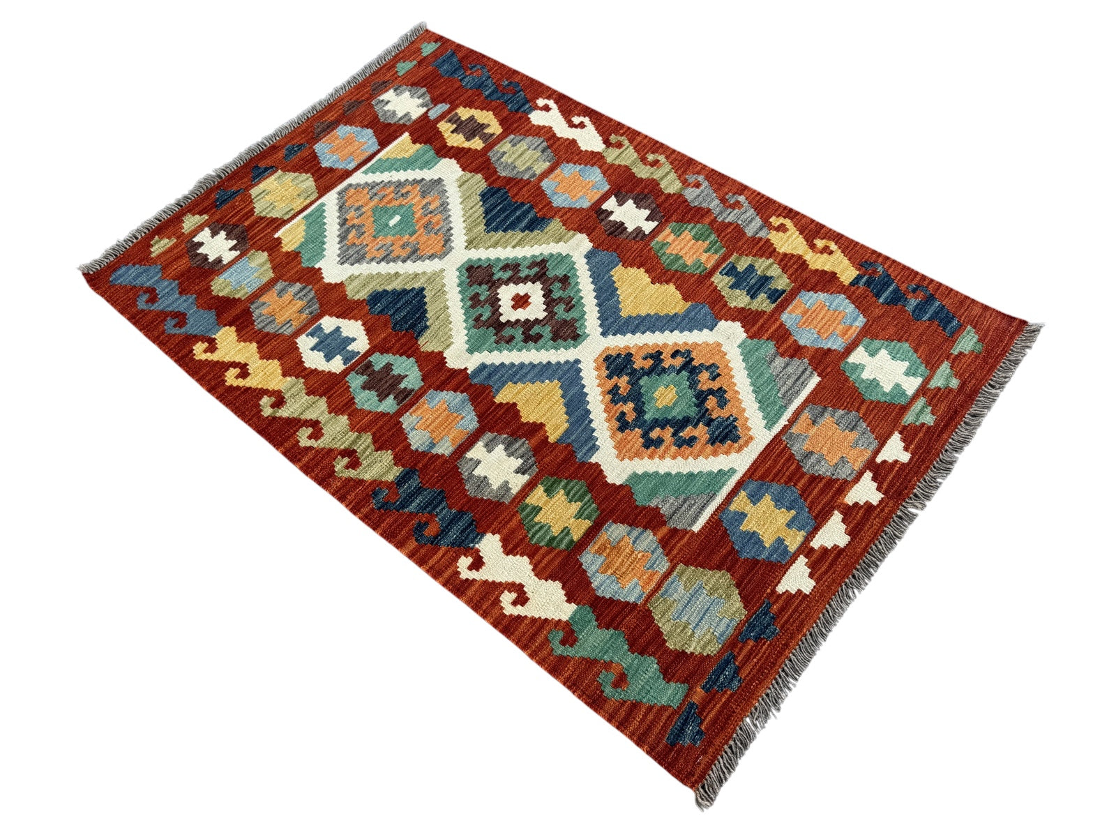 Handmade Afghan Kilim Rug 150 CM x 102 CM Sk#1452