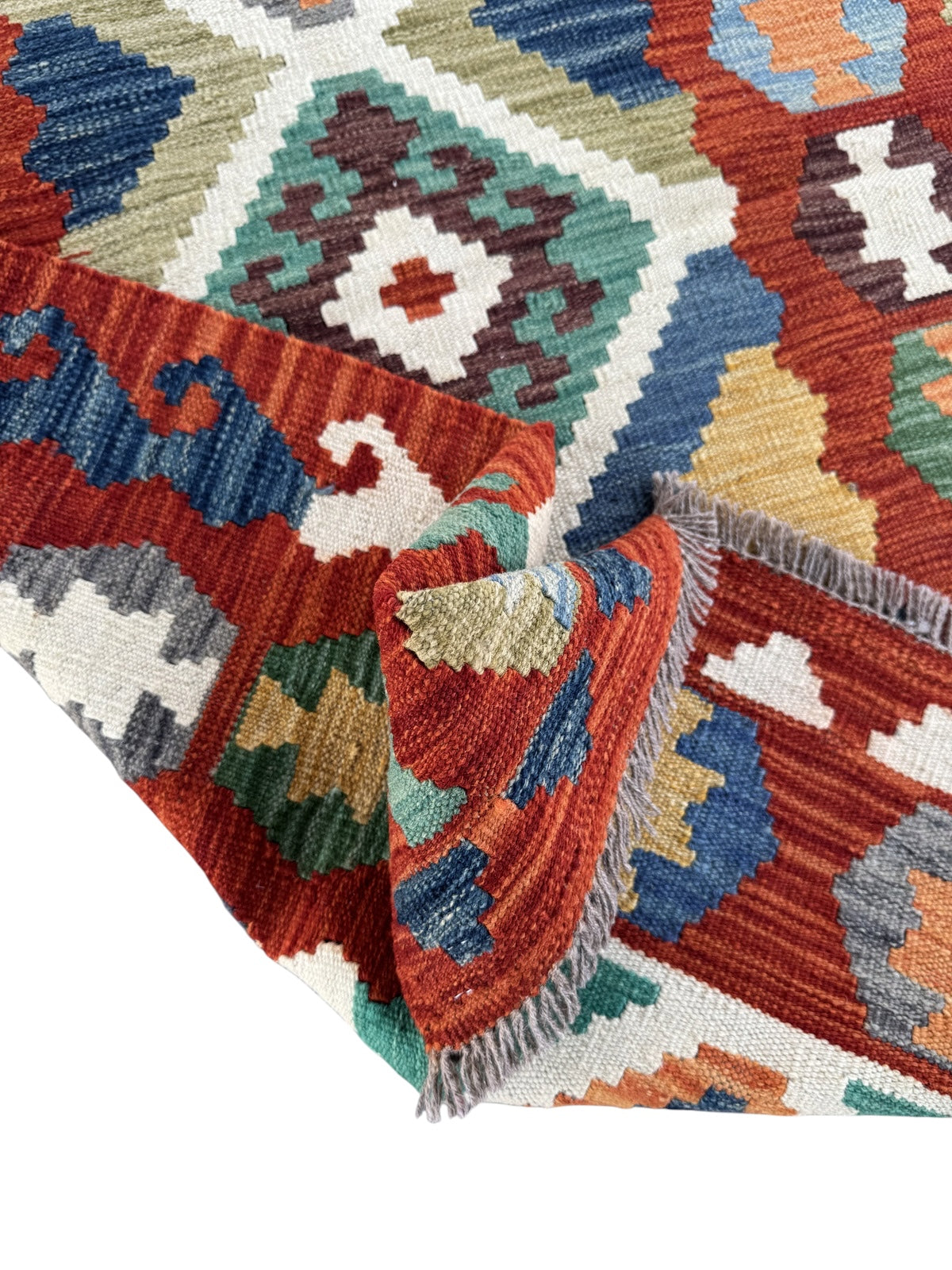 Handmade Afghan Kilim Rug 150 CM x 102 CM Sk#1452