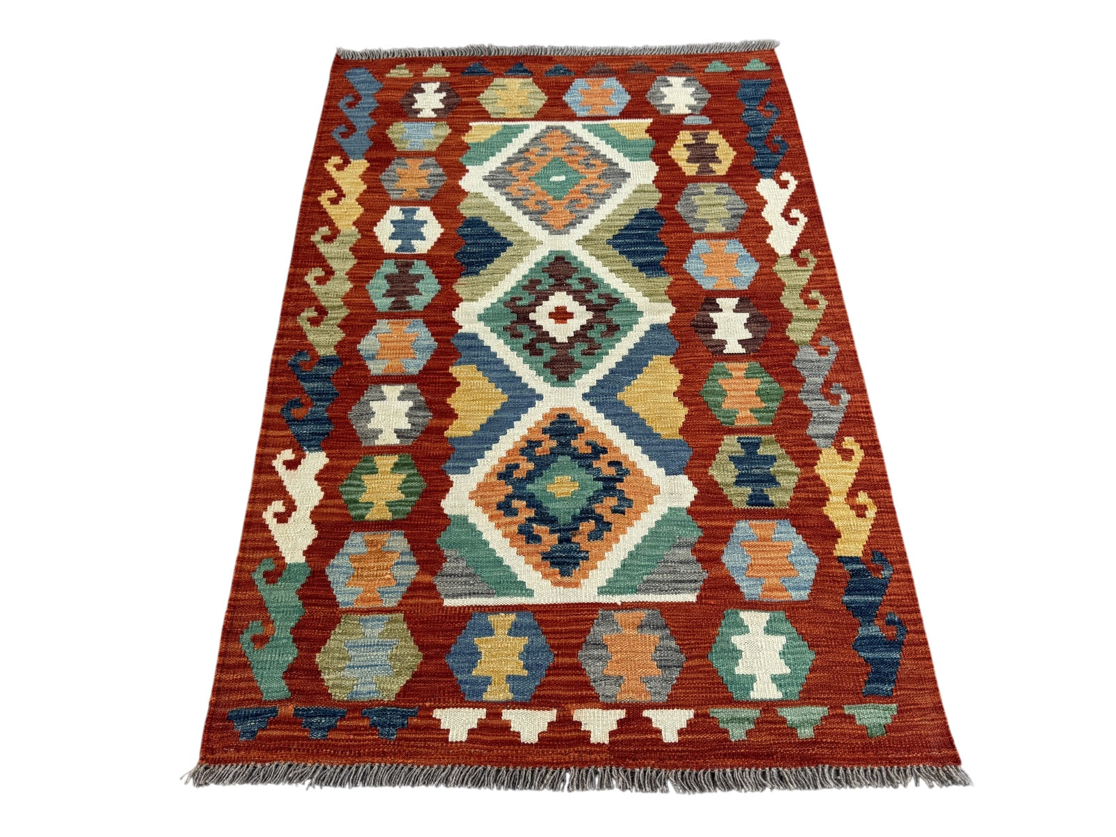 Handmade Afghan Kilim Rug 150 CM x 102 CM Sk#1452