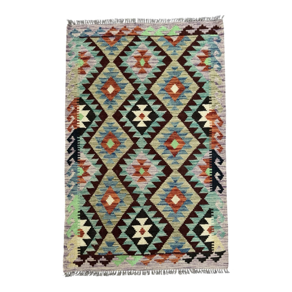 Handmade Afghan Kilim Rug 150 CM x 104 CM Sk#1453