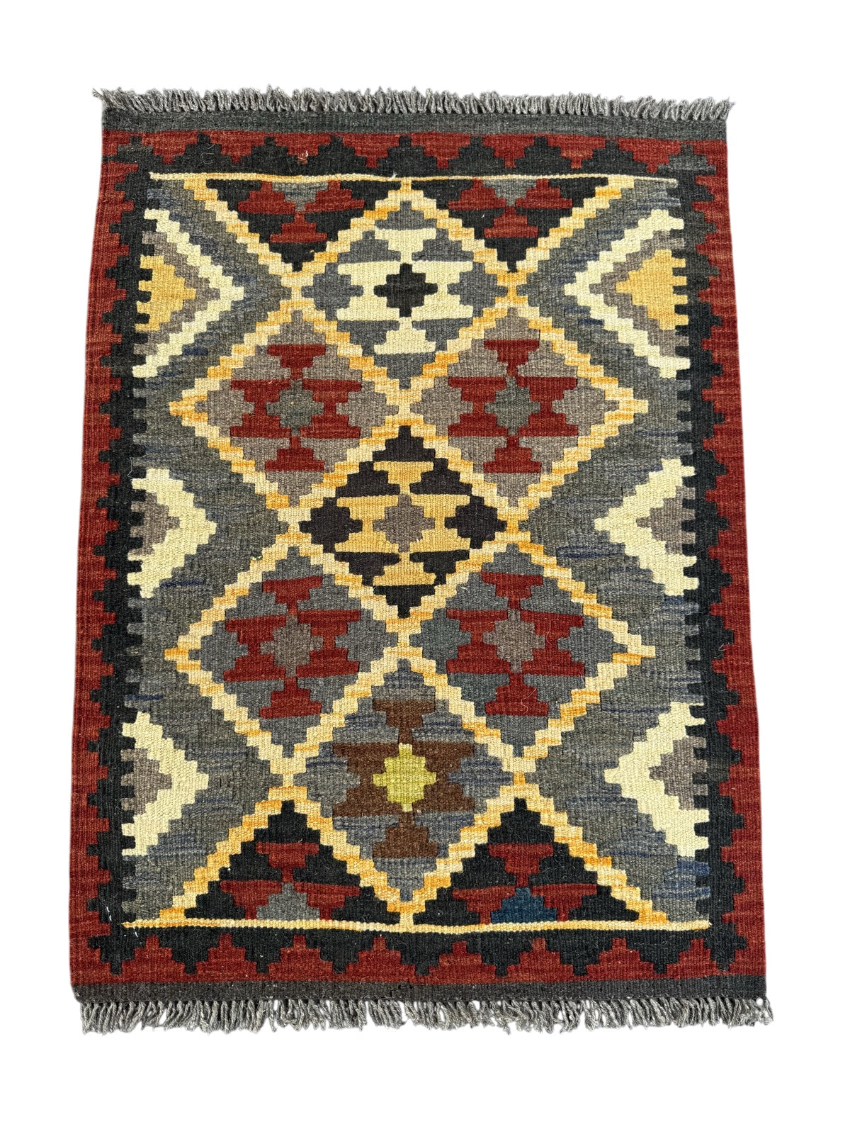 Handmade Afghan Kilim Rug 87 CM x 66 CM Sk#1454