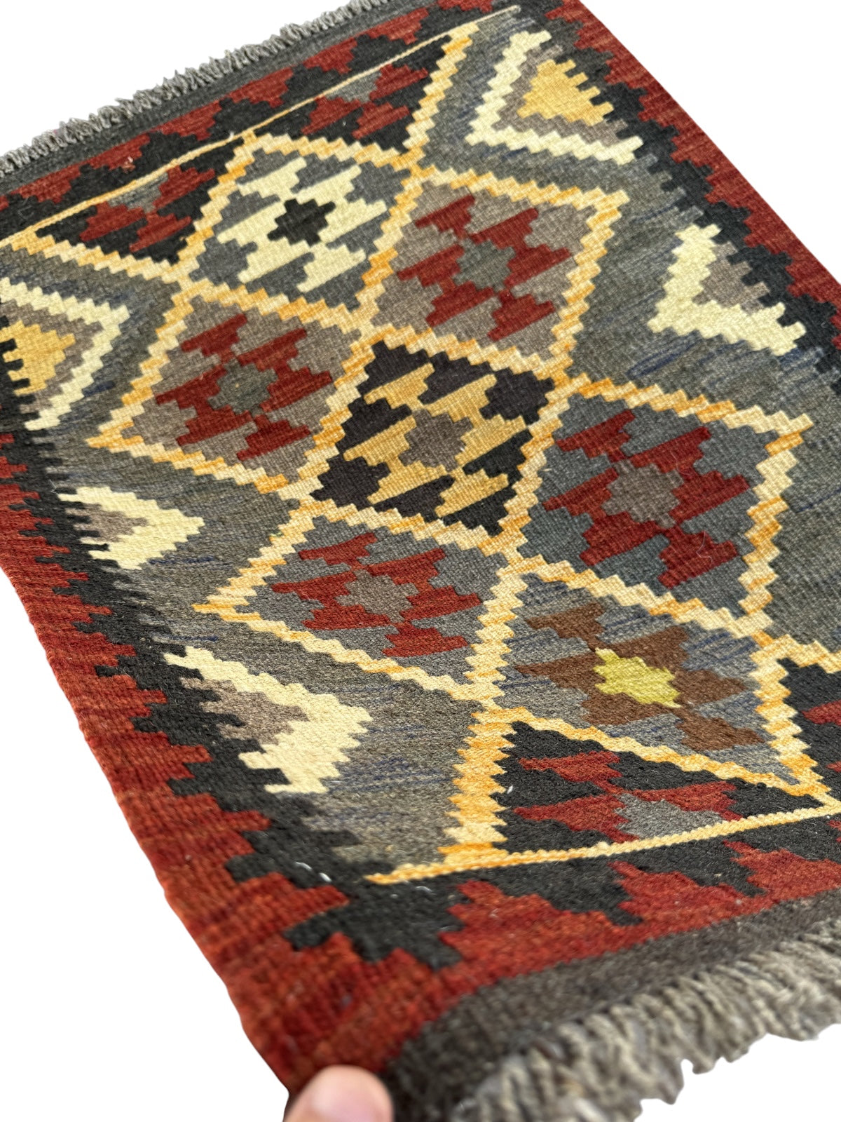 Handmade Afghan Kilim Rug 87 CM x 66 CM Sk#1454