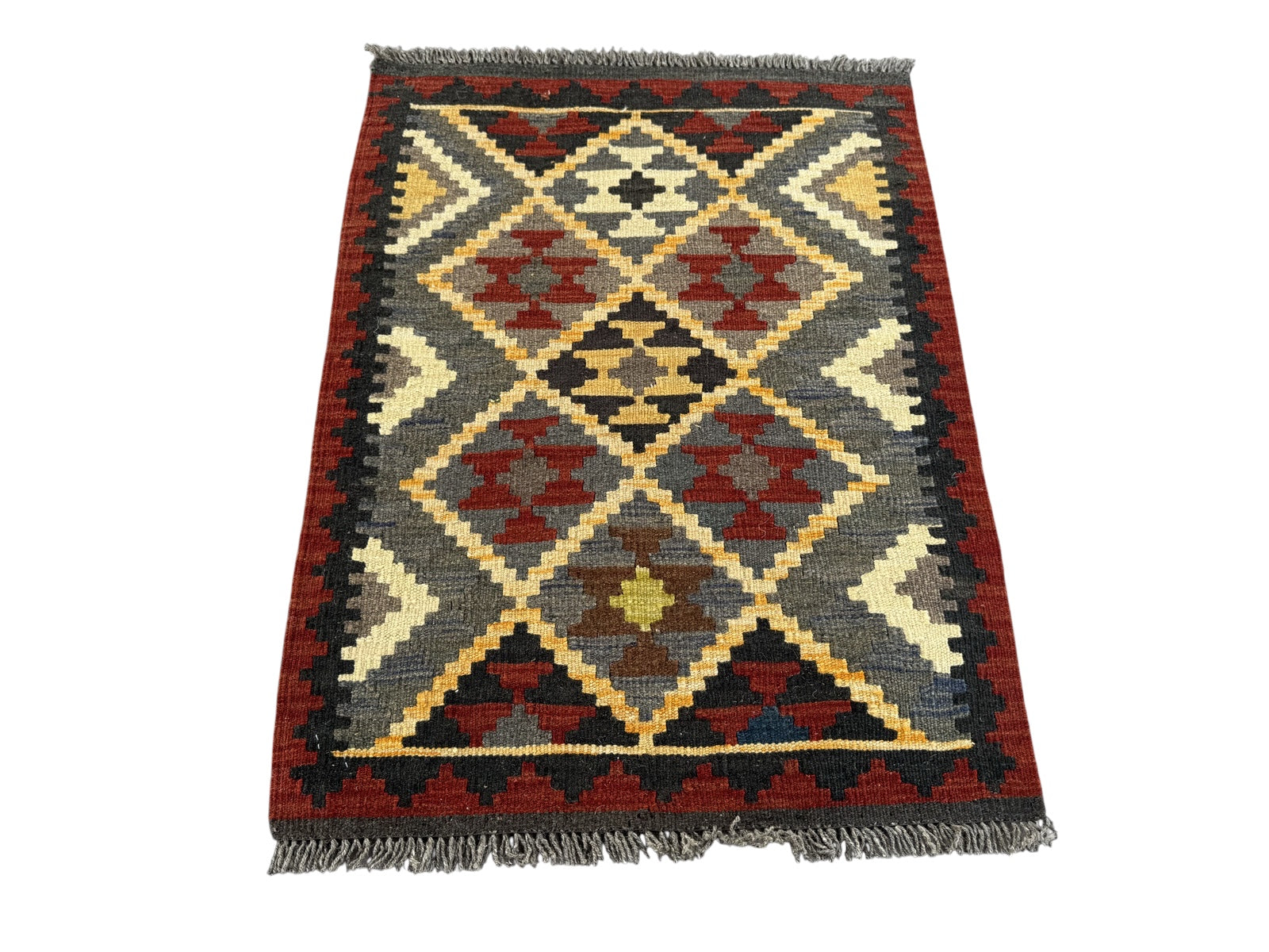 Handmade Afghan Kilim Rug 87 CM x 66 CM Sk#1454