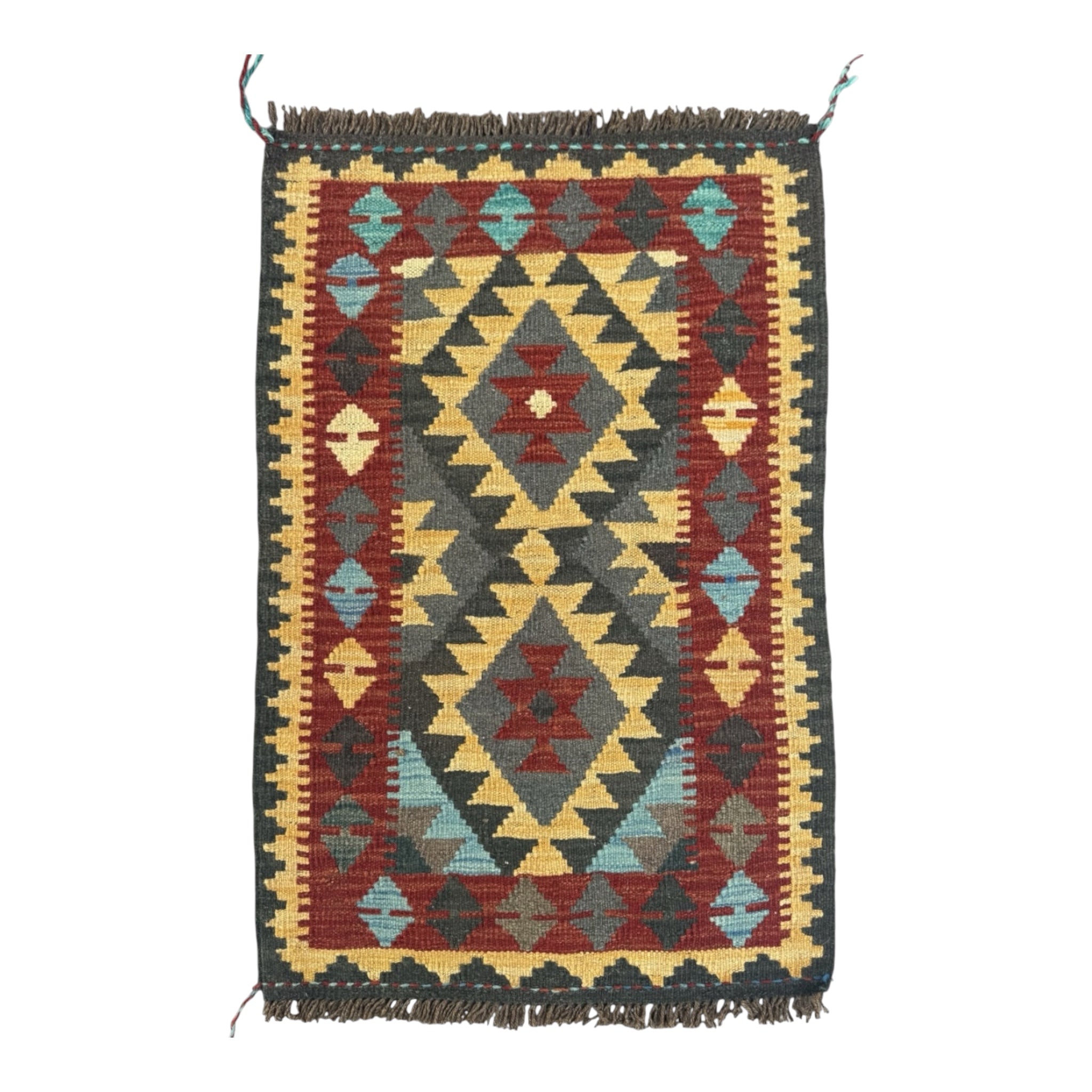 Handmade Afghan Kilim Rug 91 CM x 63 CM Sk#1458