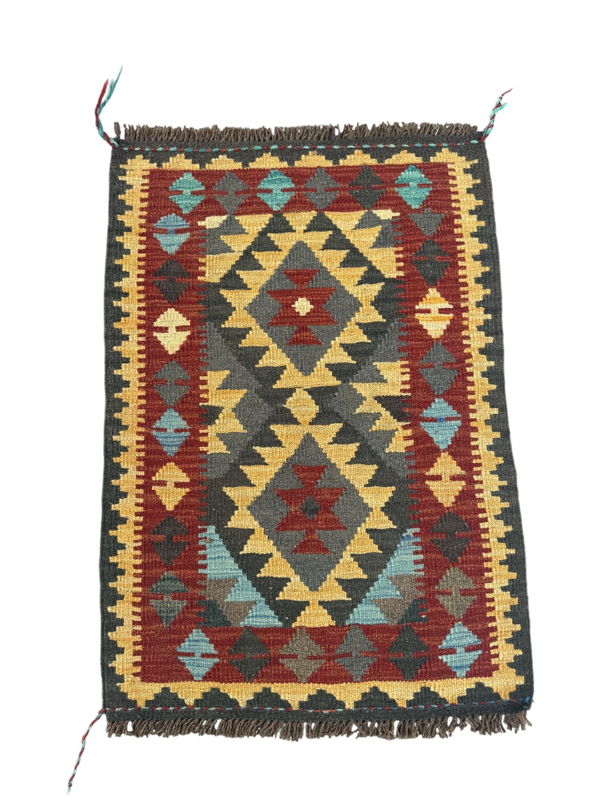 Handmade Afghan Kilim Rug 91 CM x 63 CM Sk#1458