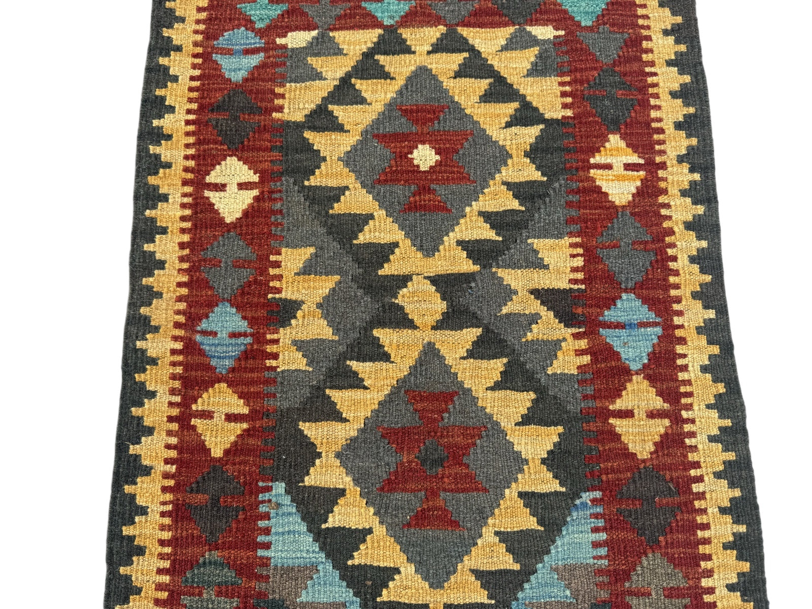 Handmade Afghan Kilim Rug 91 CM x 63 CM Sk#1458