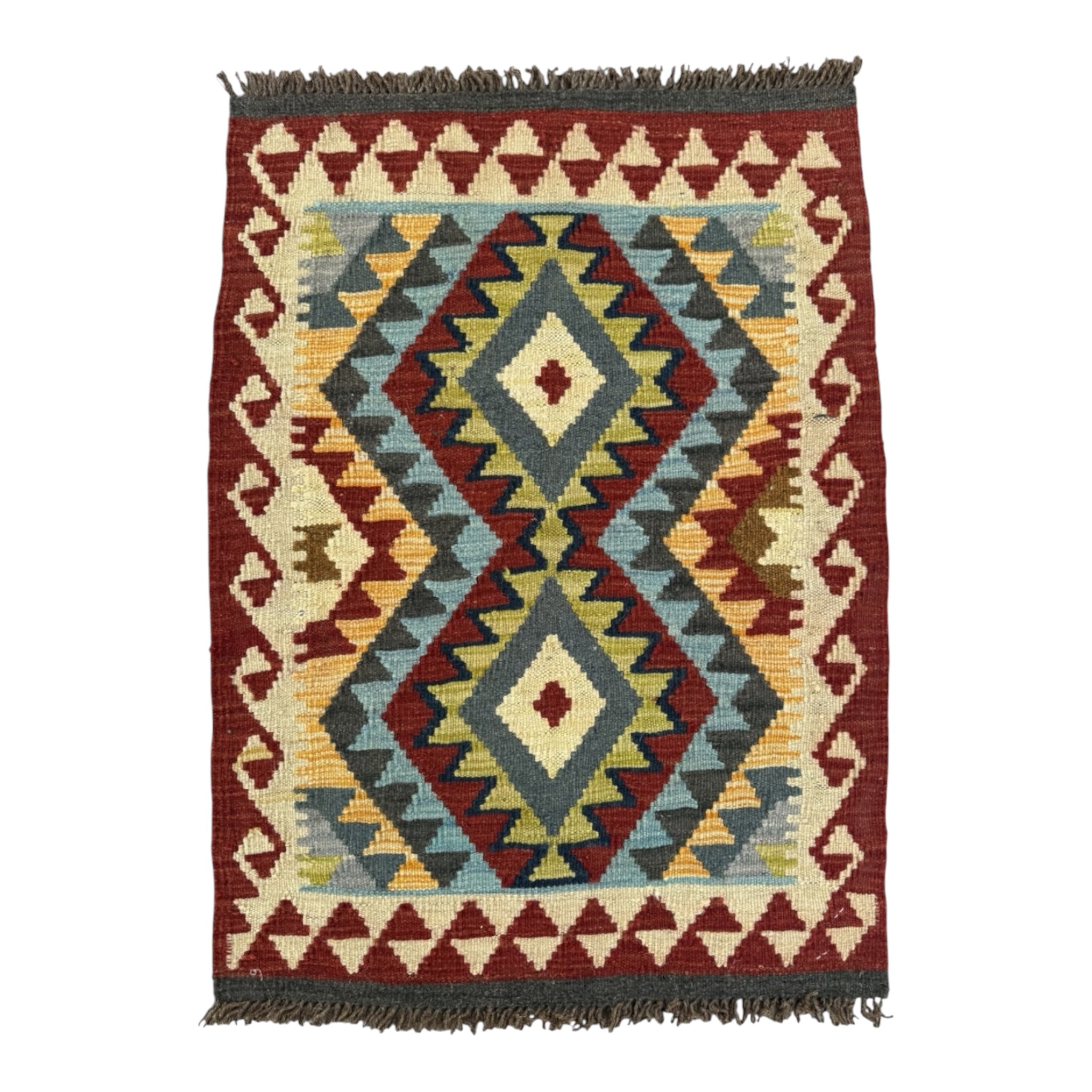 Handmade Afghan Kilim Rug 87 CM x 65 CM Sk#1459