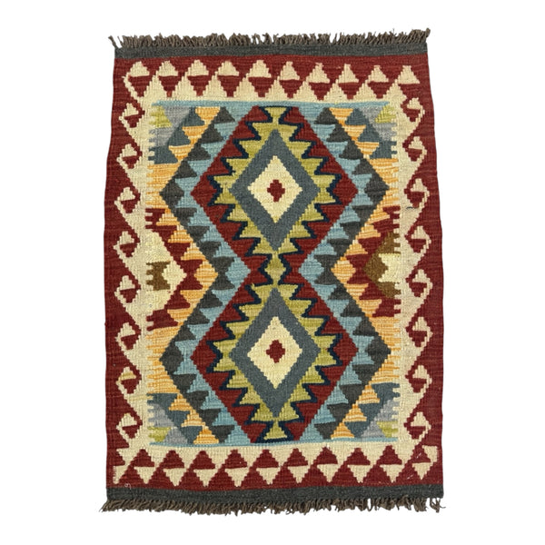Handmade Afghan Kilim Rug 87 CM x 65 CM Sk#1459