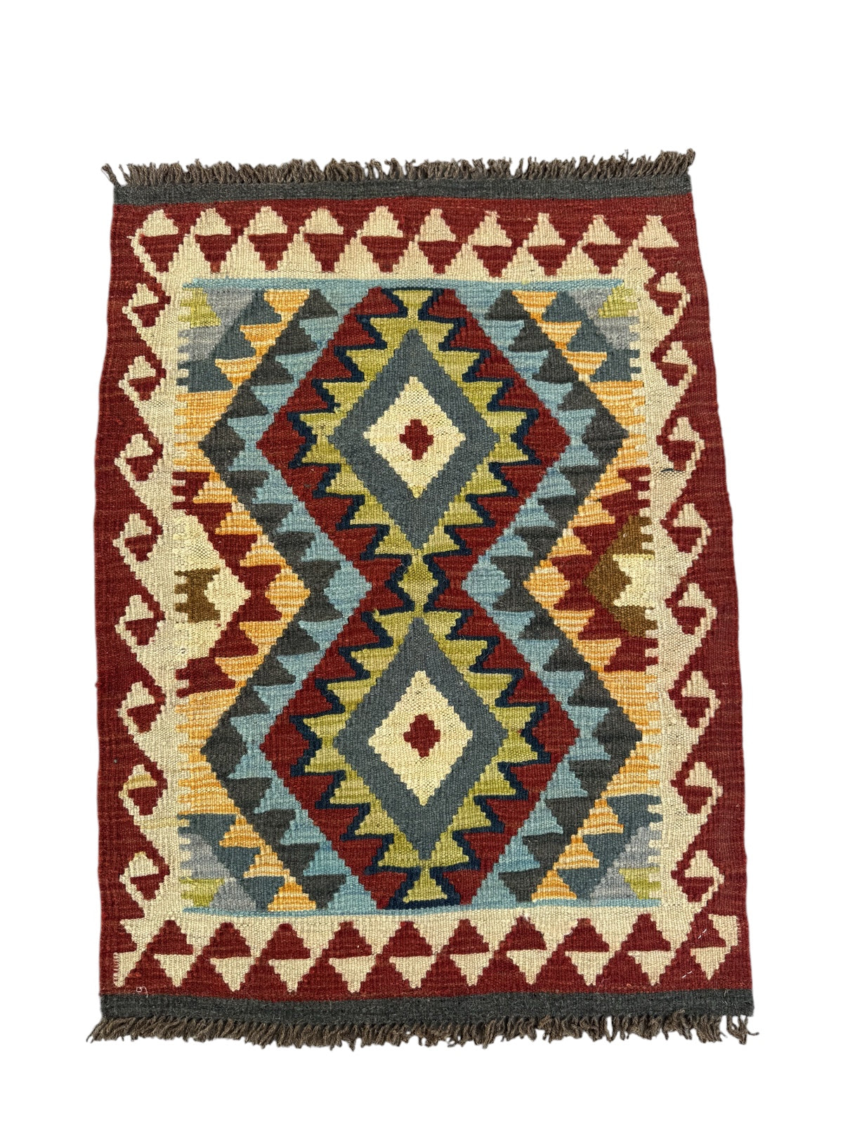 Handmade Afghan Kilim Rug 87 CM x 65 CM Sk#1459