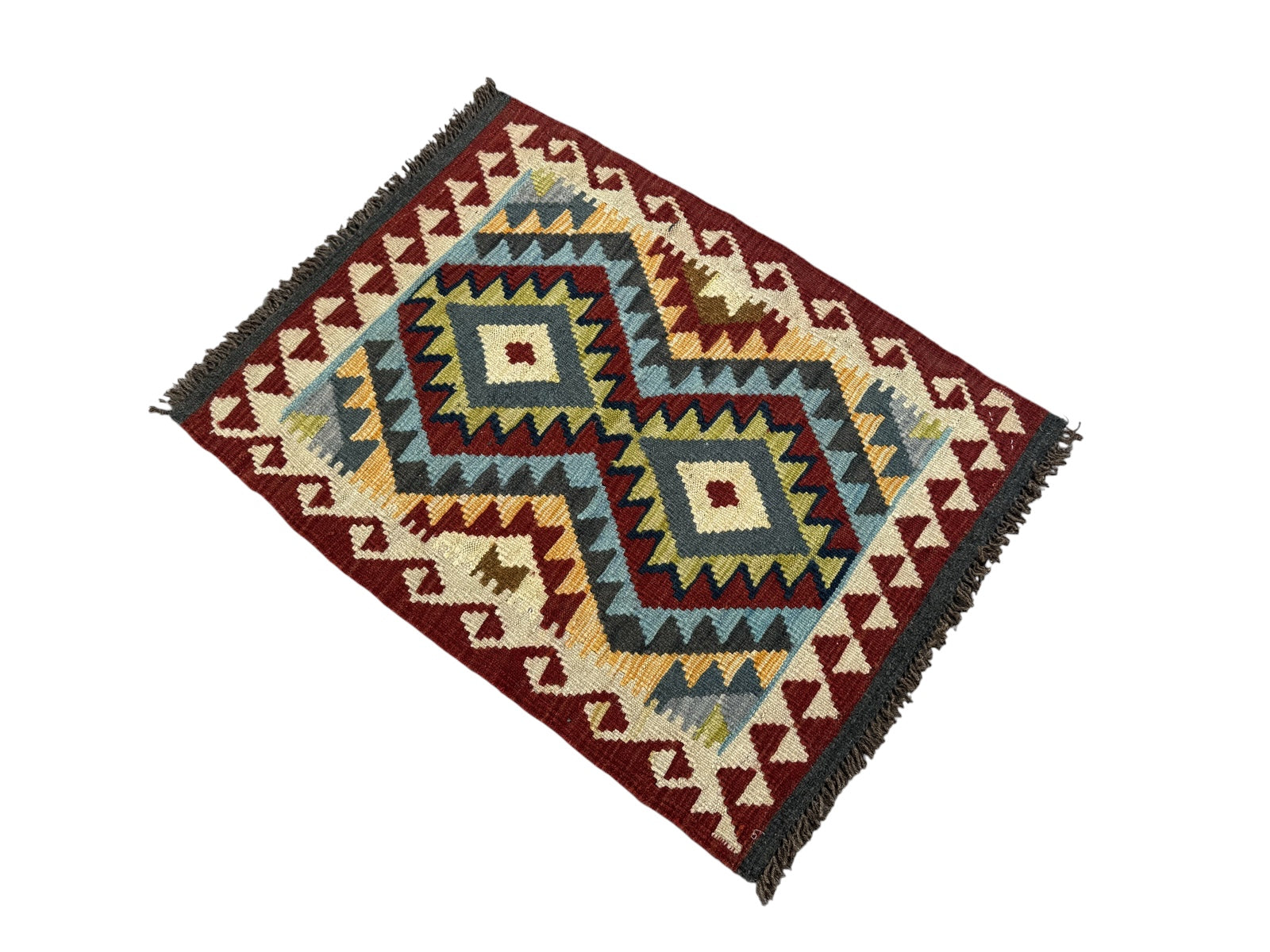 Handmade Afghan Kilim Rug 87 CM x 65 CM Sk#1459