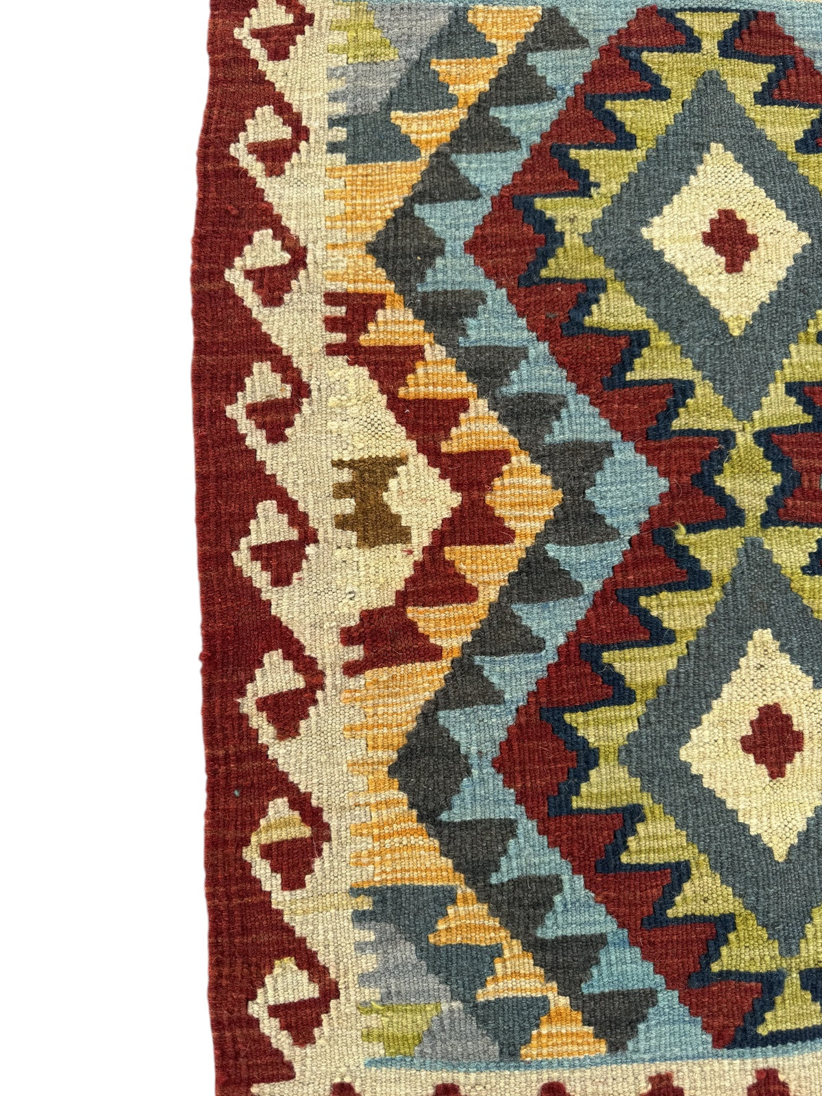 Handmade Afghan Kilim Rug 87 CM x 65 CM Sk#1459