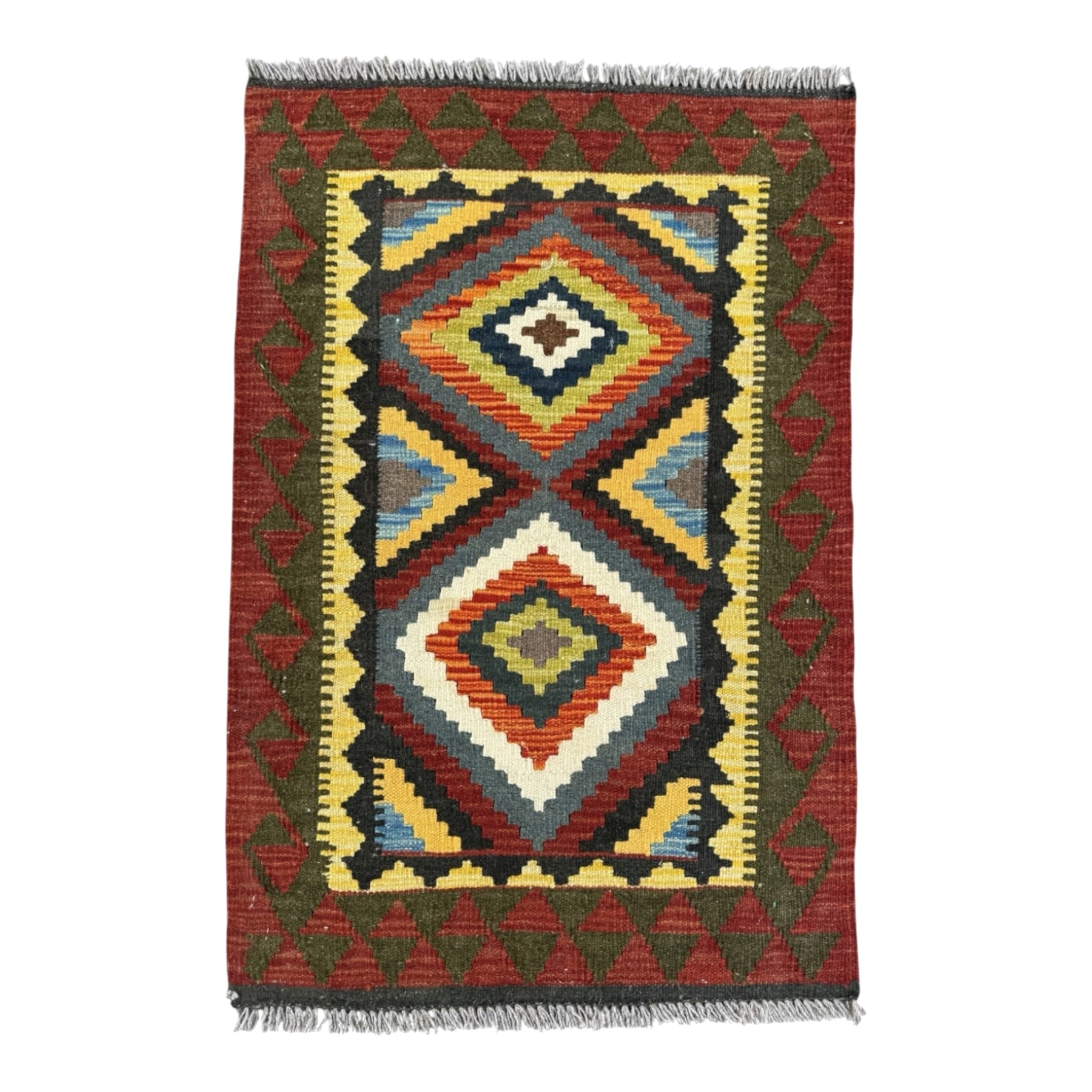 Handmade Afghan Kilim Rug 88 CM x 64 CM Sk#1465