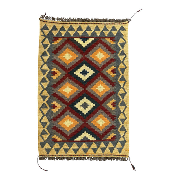 Handmade Afghan Kilim Rug 90 CM x 63 CM Sk#1466