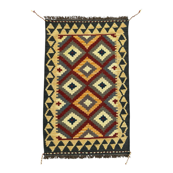 Handmade Afghan Kilim Rug 94 CM x 63 CM Sk#1467