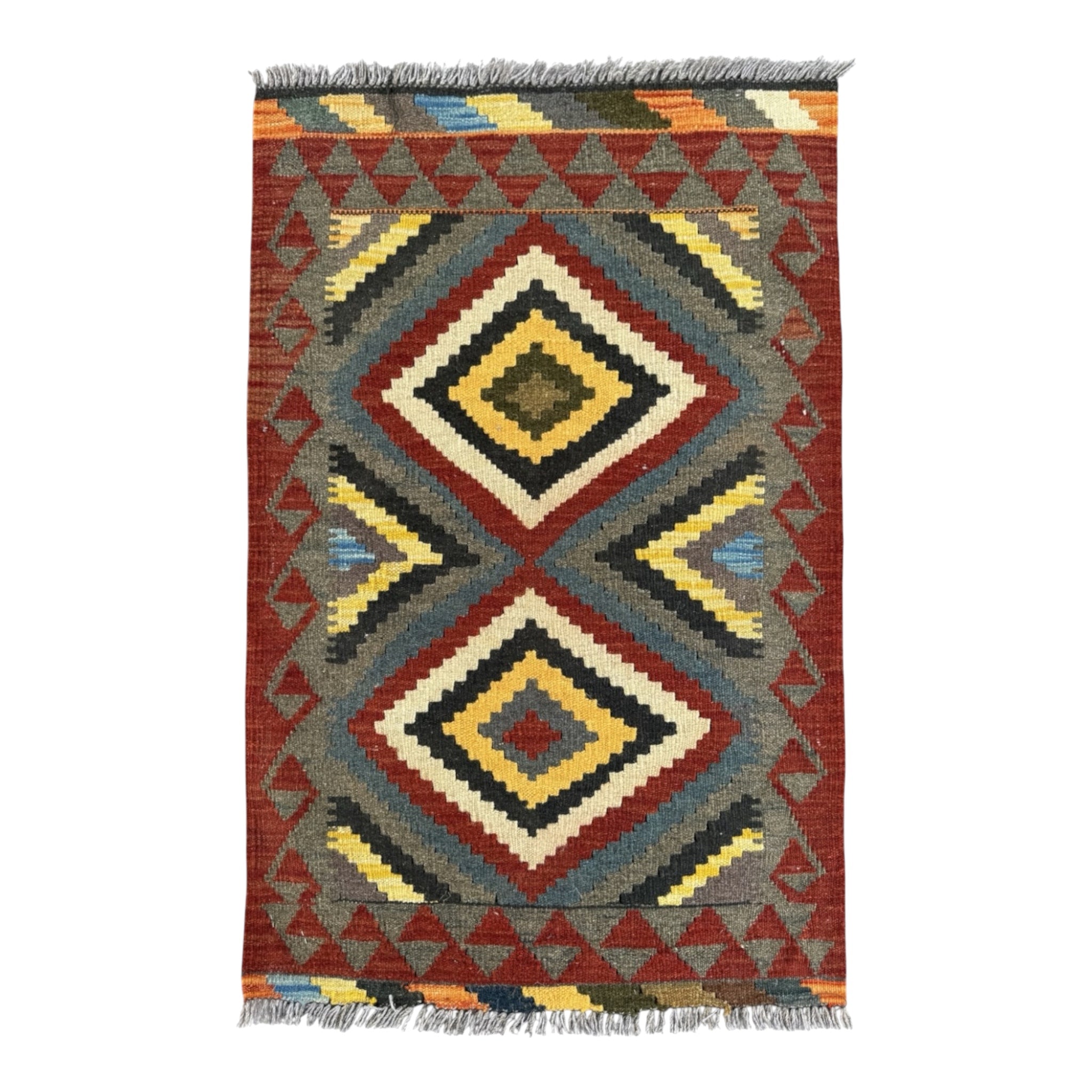 Handmade Afghan Kilim Rug 94 CM x 64 CM Sk#1469