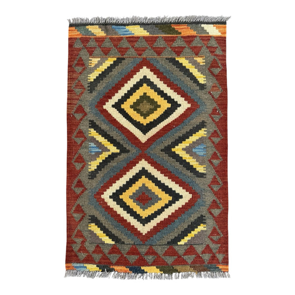 Handmade Afghan Kilim Rug 94 CM x 64 CM Sk#1469