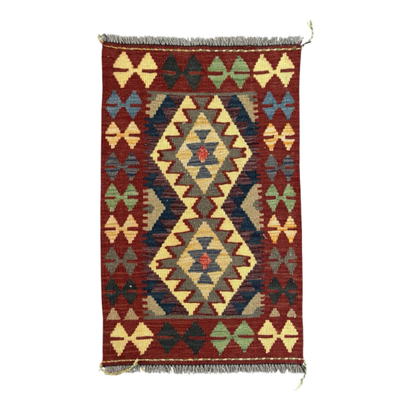 Handmade Afghan Kilim Rug 93 CM x 62 CM Sk#1470
