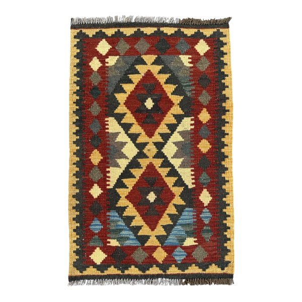 Handmade Afghan Kilim Rug 91 CM x 62 CM Sk#1471