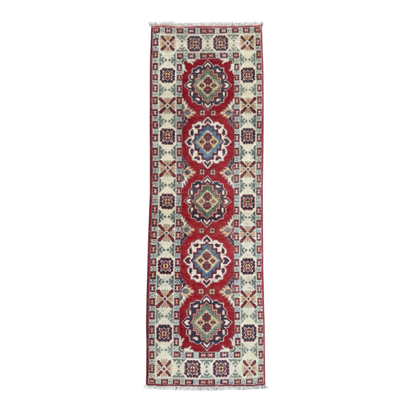 Handmade Afghan Kazak Hallway Runner Rug 178 CM x 63 CM SK#1503