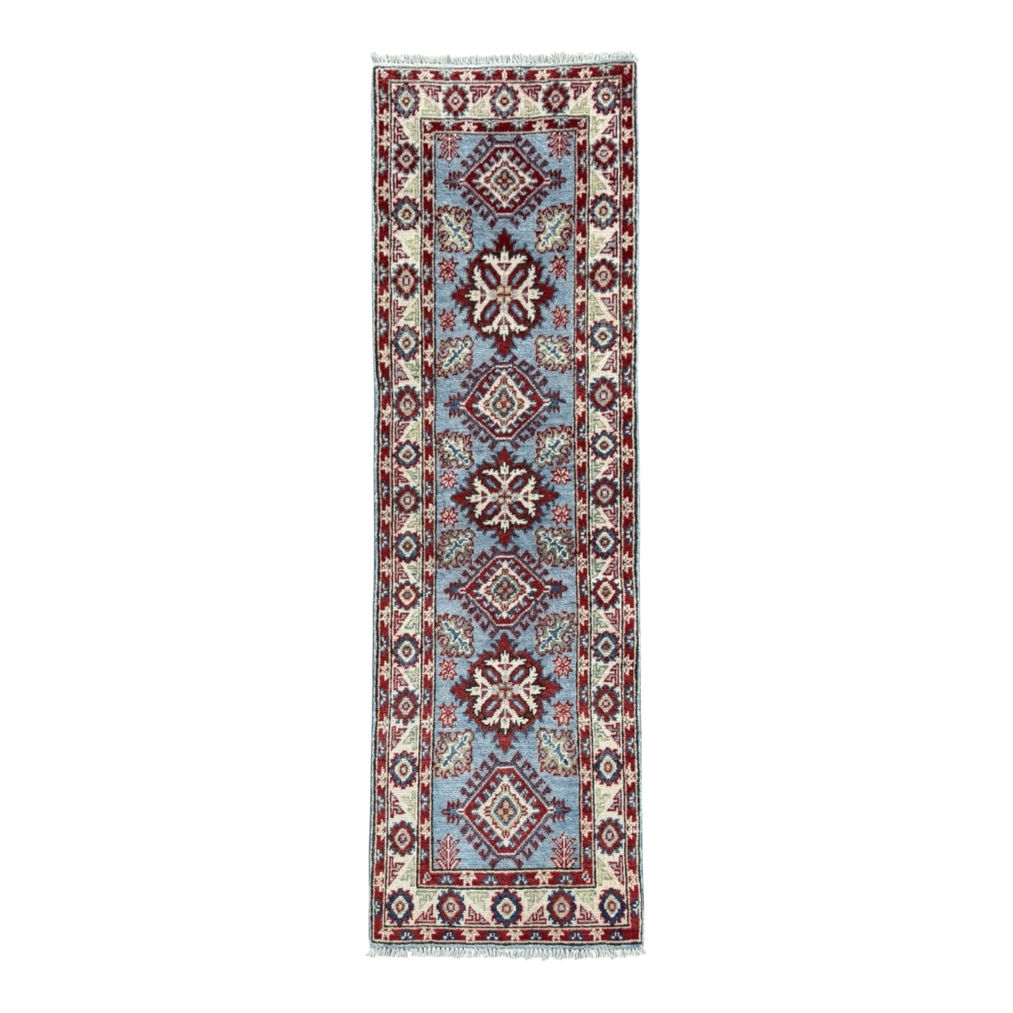 Handmade Afghan Kazak Hallway Runner Rug 165 CM x 57 CM SK#1505