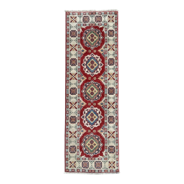 Handmade Afghan Kazak Hallway Runner Rug 178 CM x 64 CM SK#1506