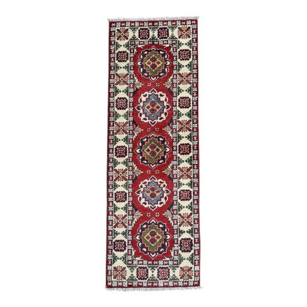 Handmade Afghan Kazak Hallway Runner Rug 170 CM x 62 CM SK#1508