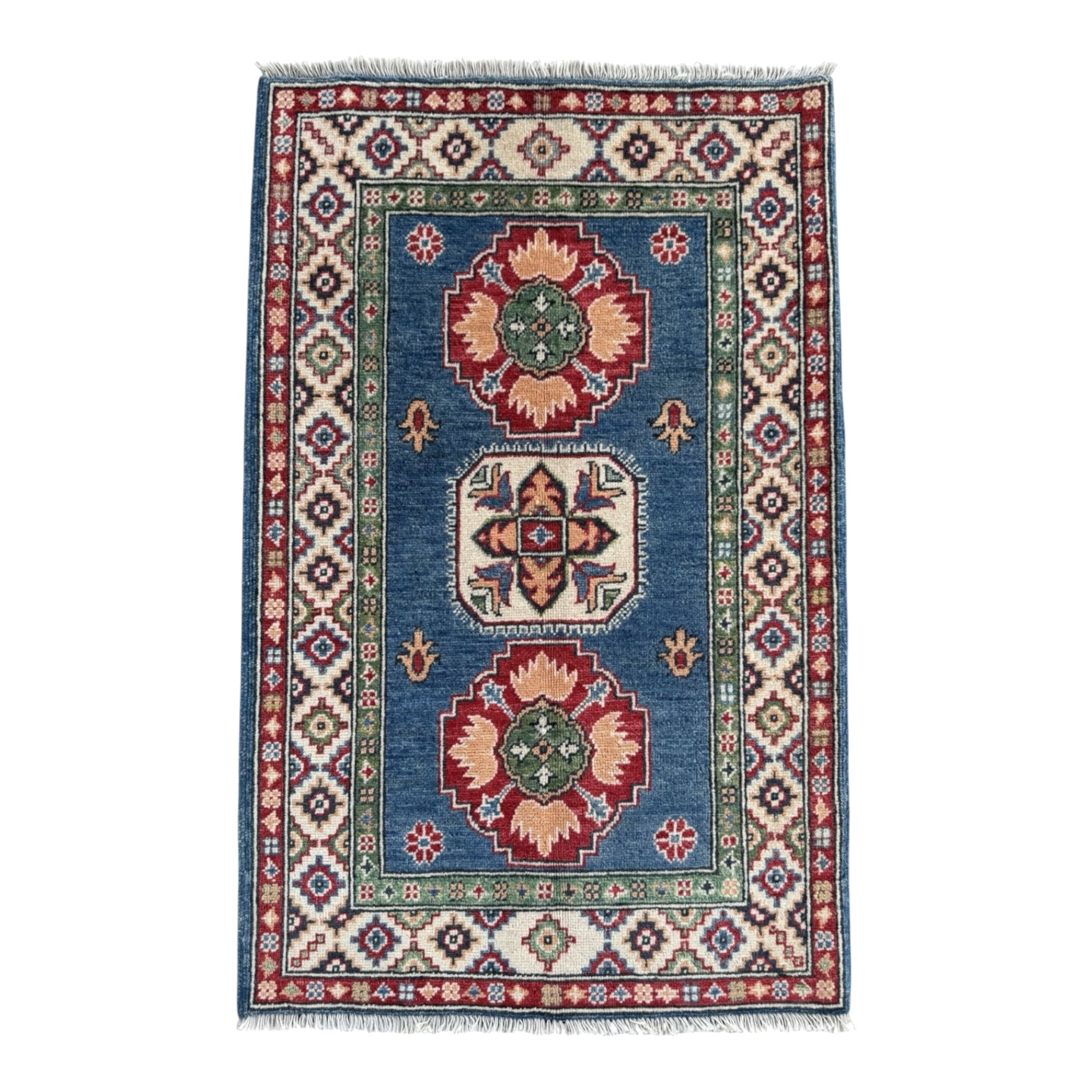 Handmade Afghan Kazak wool  Rug 120 CM x 80 CM SK#1512