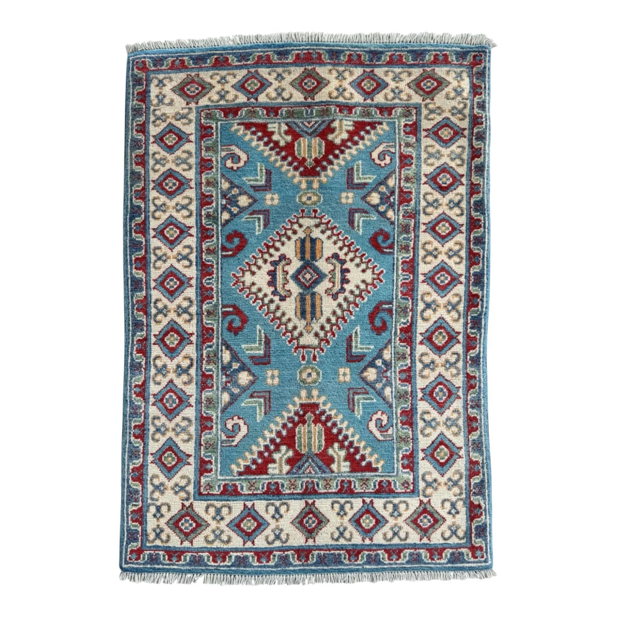 Handmade Afghan Kazak wool  Rug 117 CM x 82 CM SK#1513