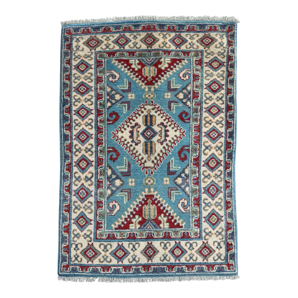 Handmade Afghan Kazak wool  Rug 117 CM x 82 CM SK#1513
